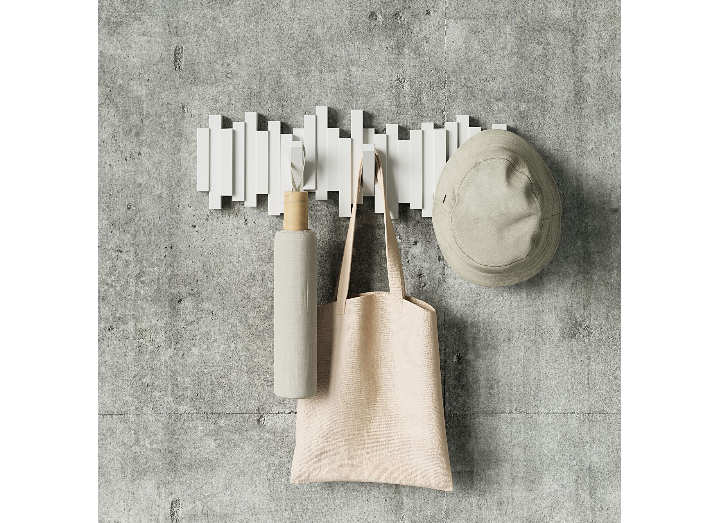 Sfeerfoto - Kapstok Sticks Multi Hook 48,6cm - wit