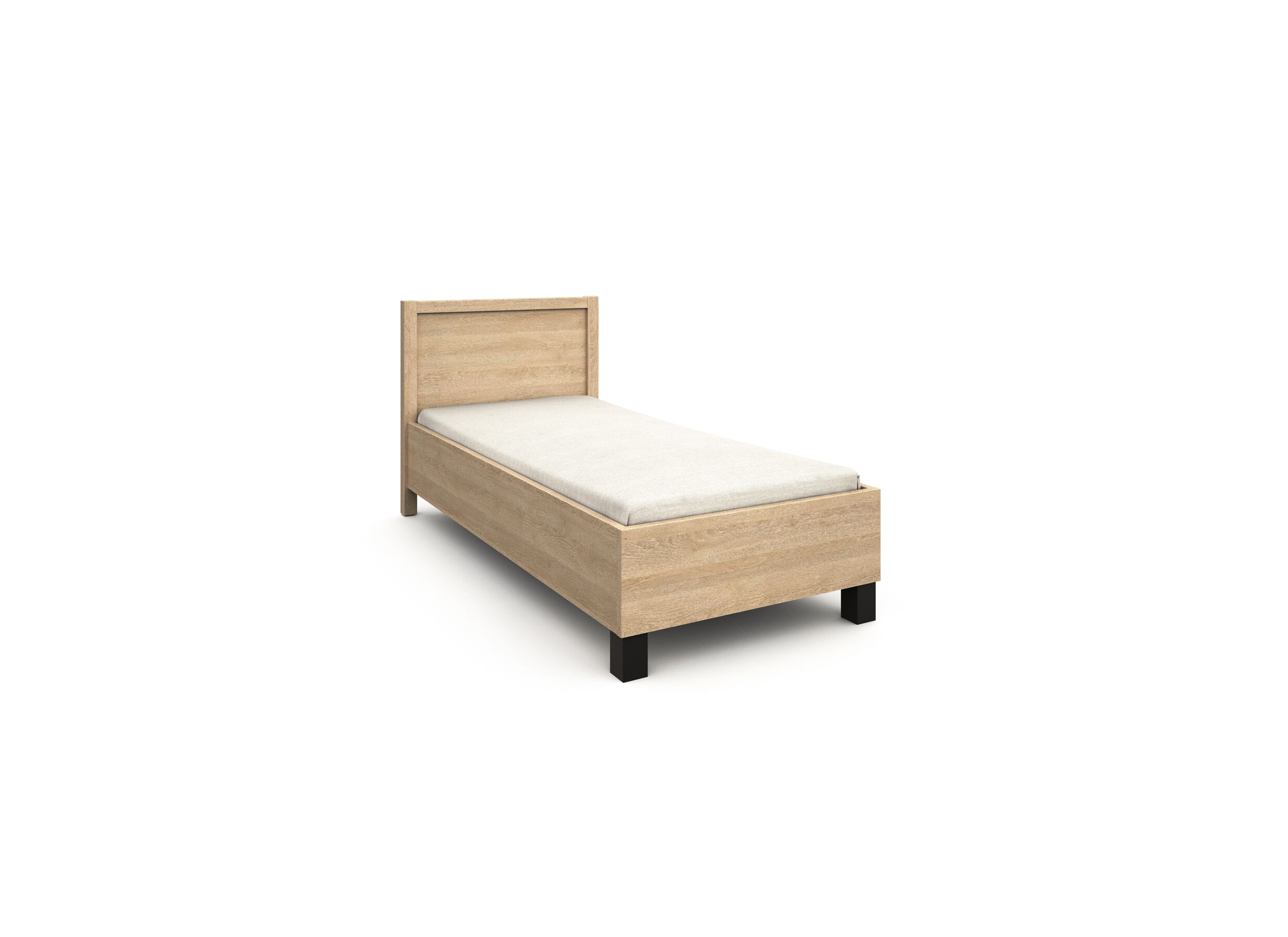 Bed Tessa 90x200cm - melamine - zand eik - Bed Tessa 90x200cm - melamine - zand eik