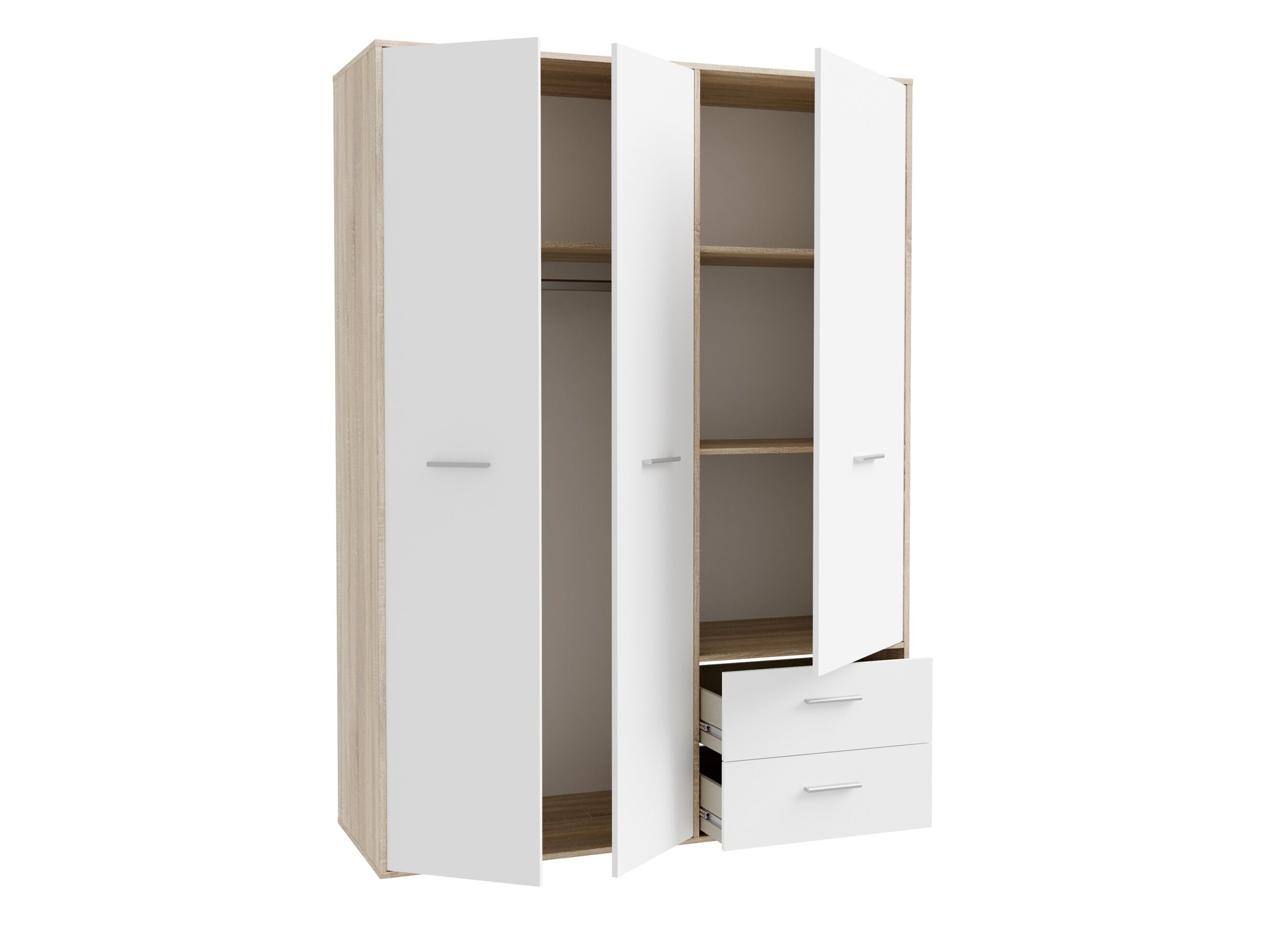 Indeling - Kleerkast Mokkaro 145cm - decor - wit/sonoma eik