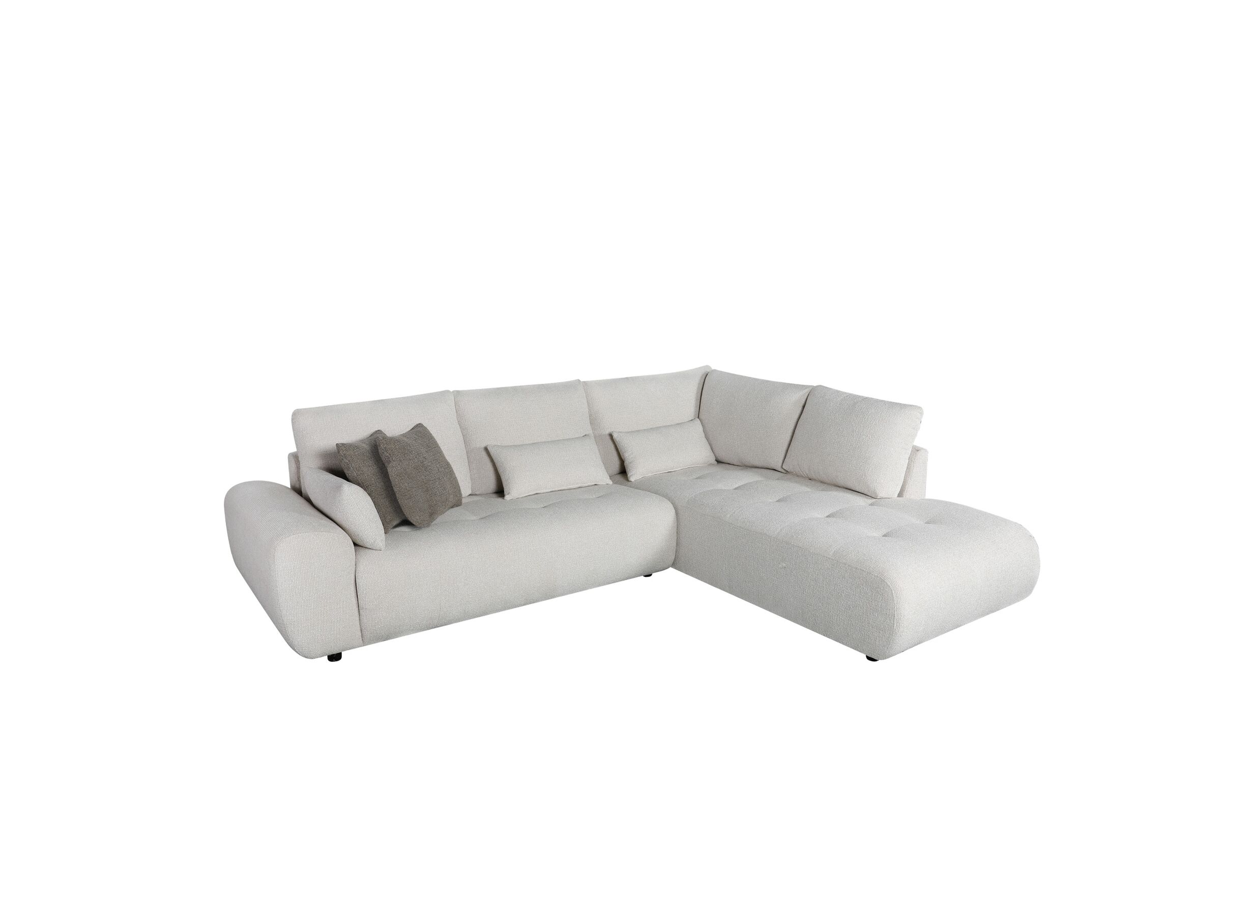 Aperçu - Canapé d'angle Garama tissu beige