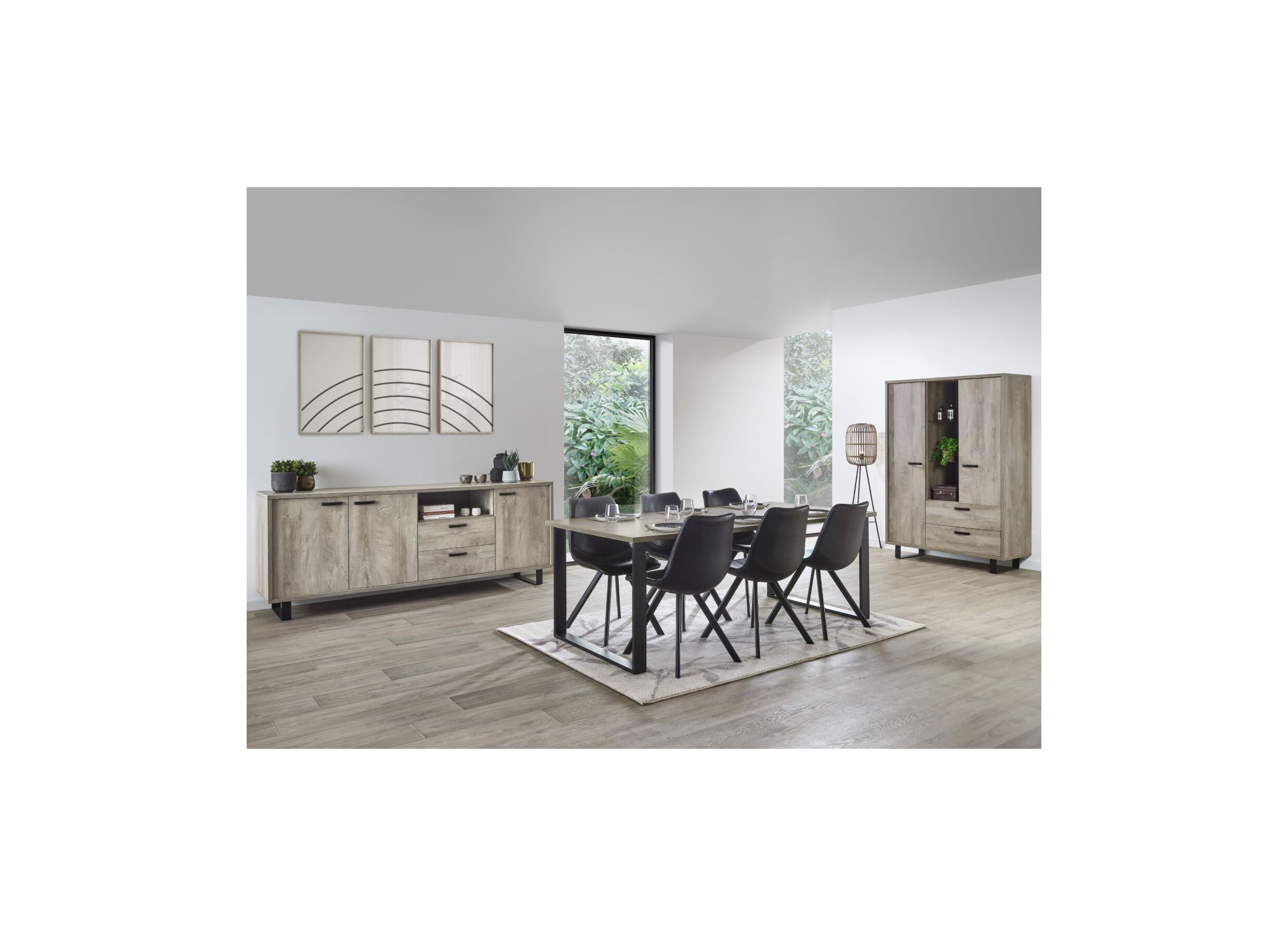 Kast Como 2 120cm - melamine - humus eik