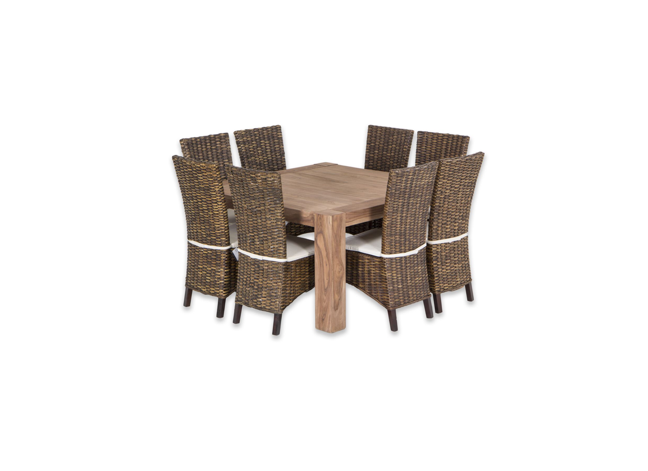 Tafel Carbone 140x140cm - sheesham massief - naturel