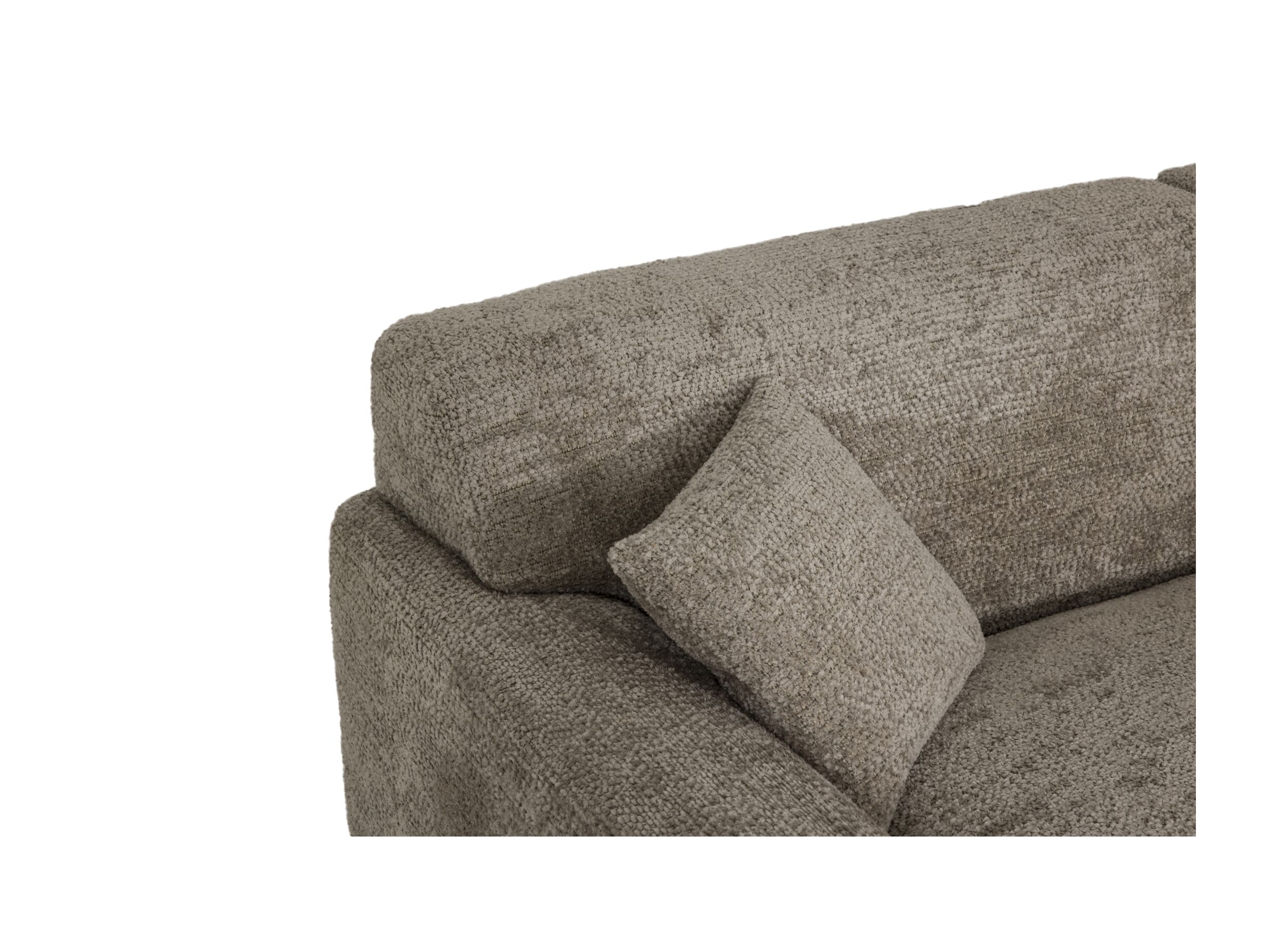 Detailfoto - Hoeksalon Massa 354x168cm - stof - taupe