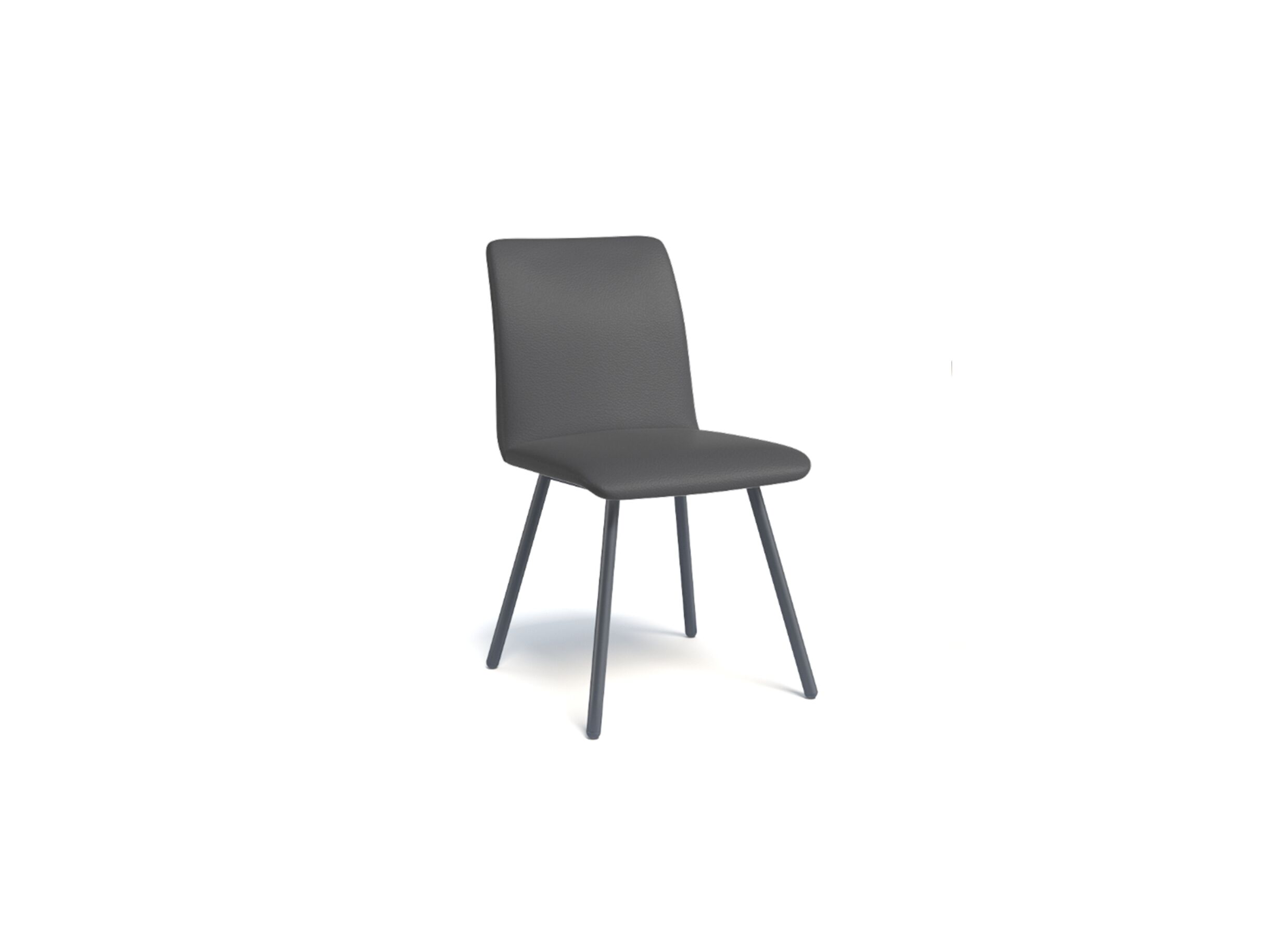 Chaise Pisa similicuir anthracite - Chaise Pisa 44,5x55,5x82cm - métal - anthracite