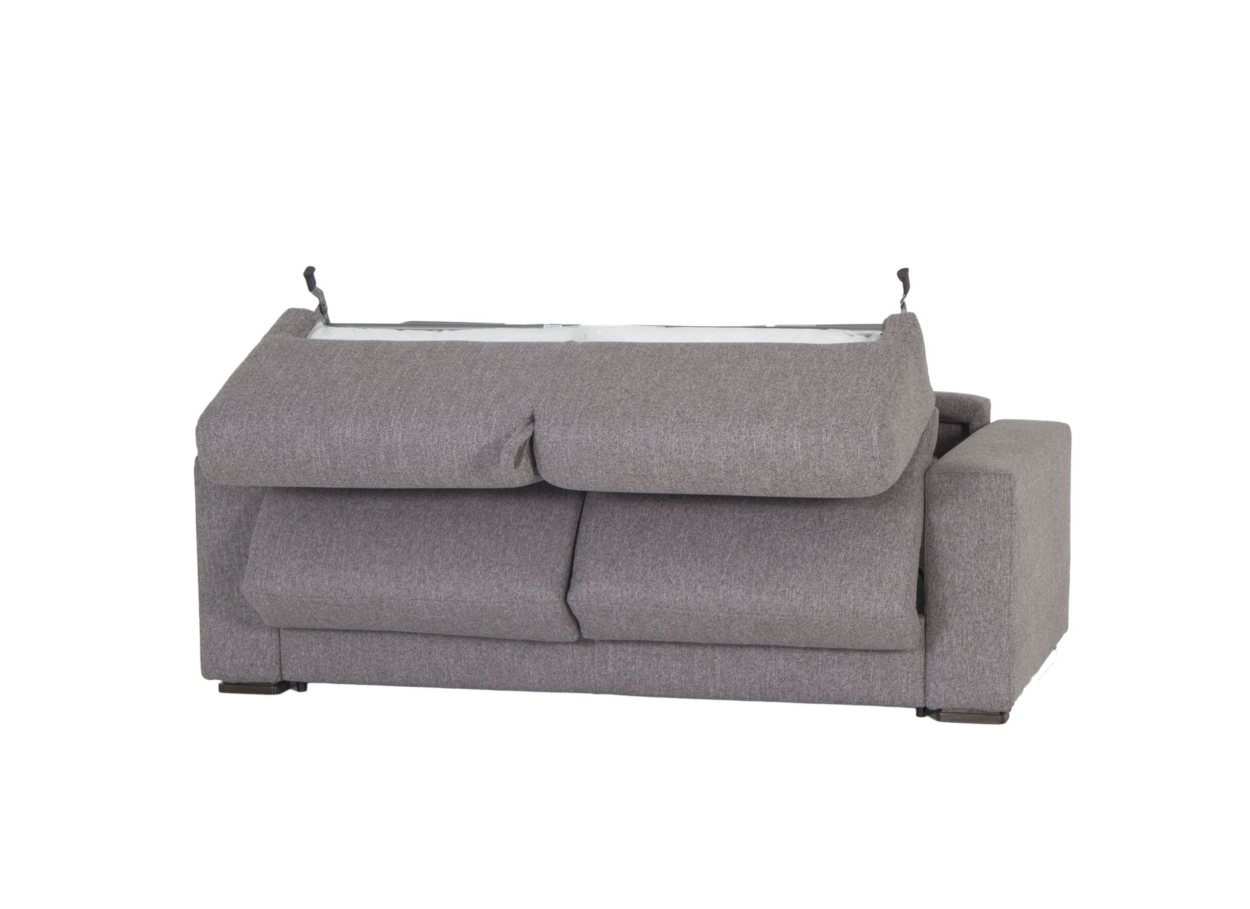 Canapé-lit 2 personnes tissu gris