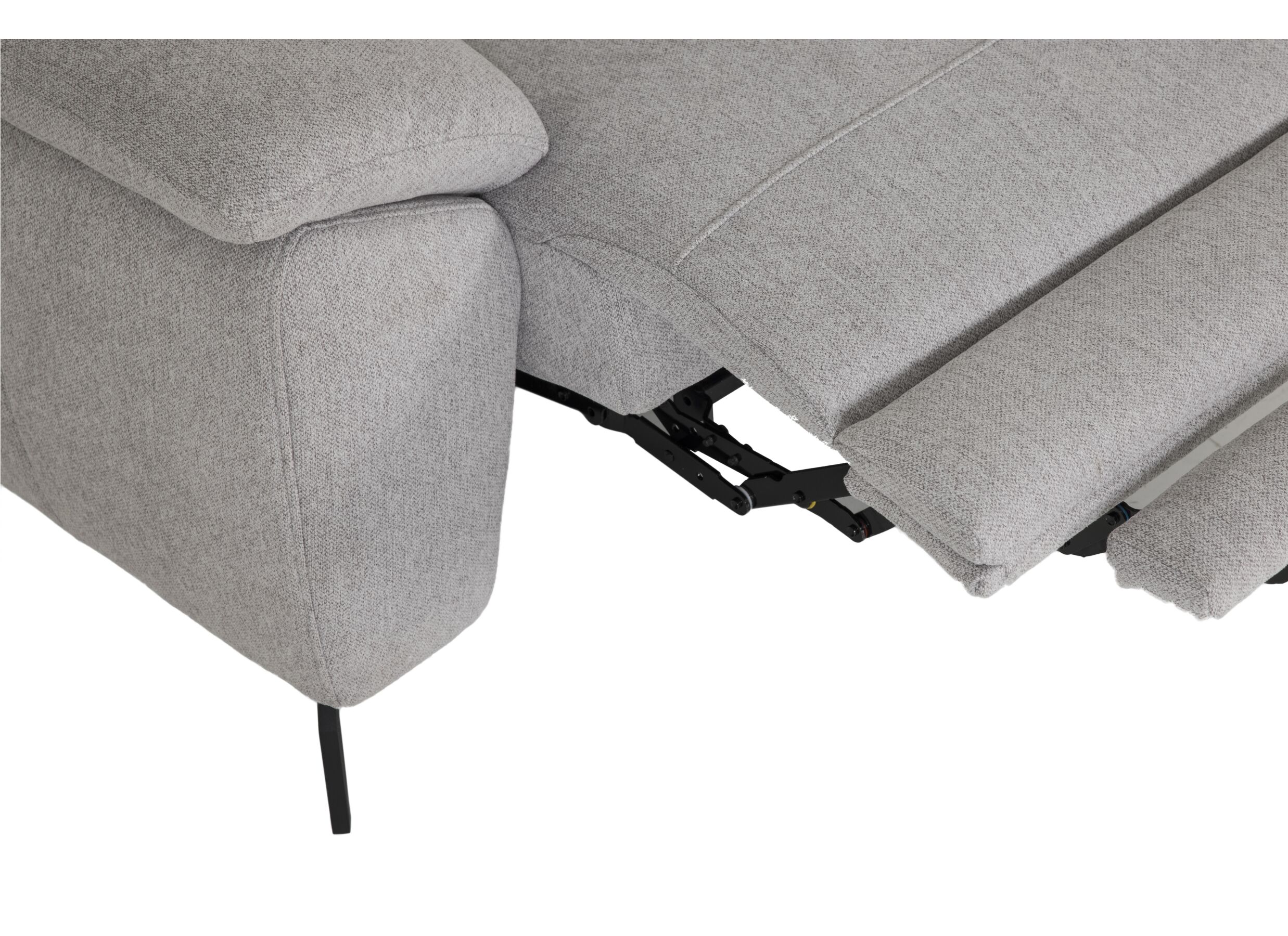 Hoeksalon Sub 302x243cm - stof - zilvergrijs met relax