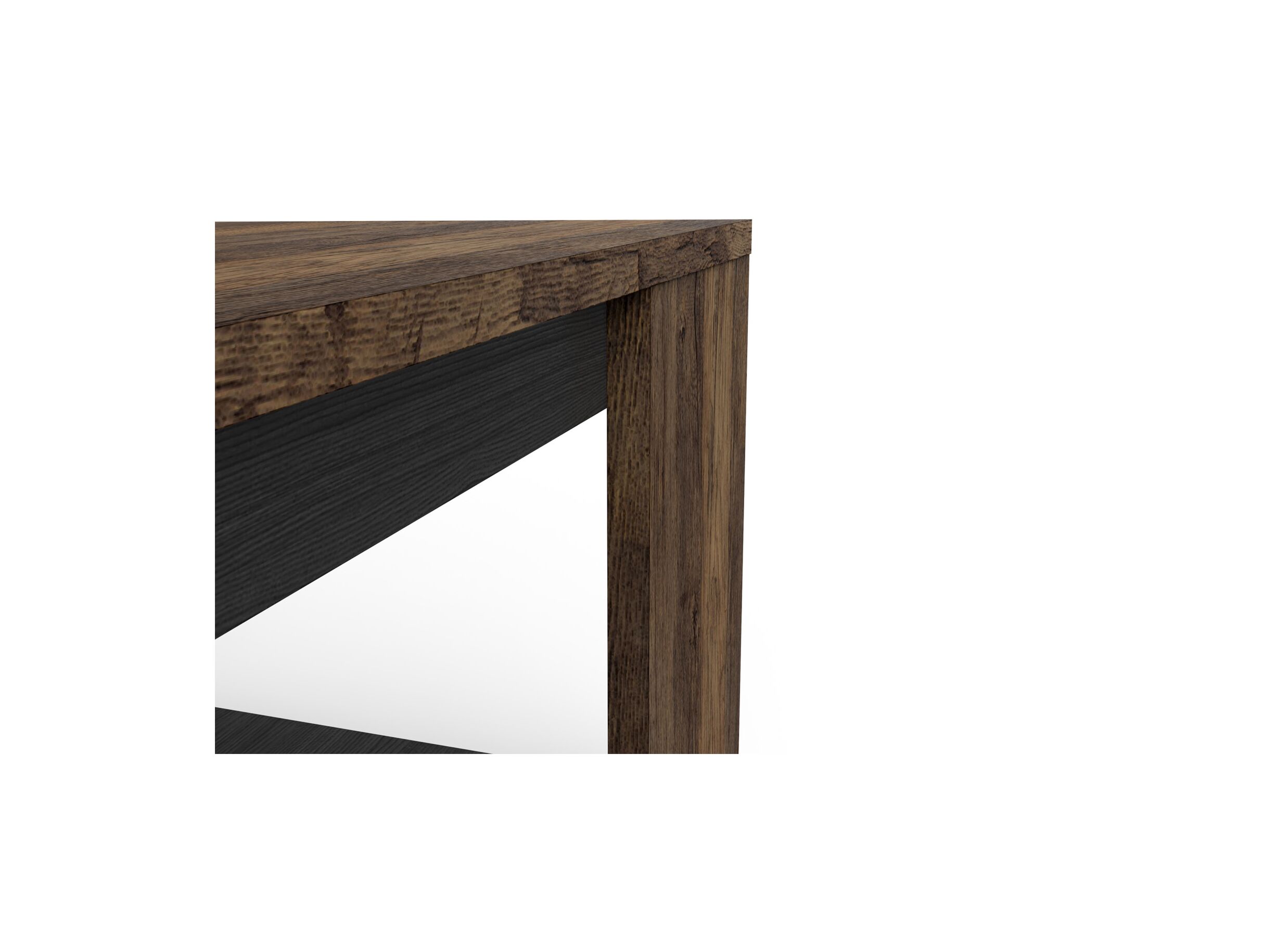 Detail - Table basse Monaco carré brun avec rangement