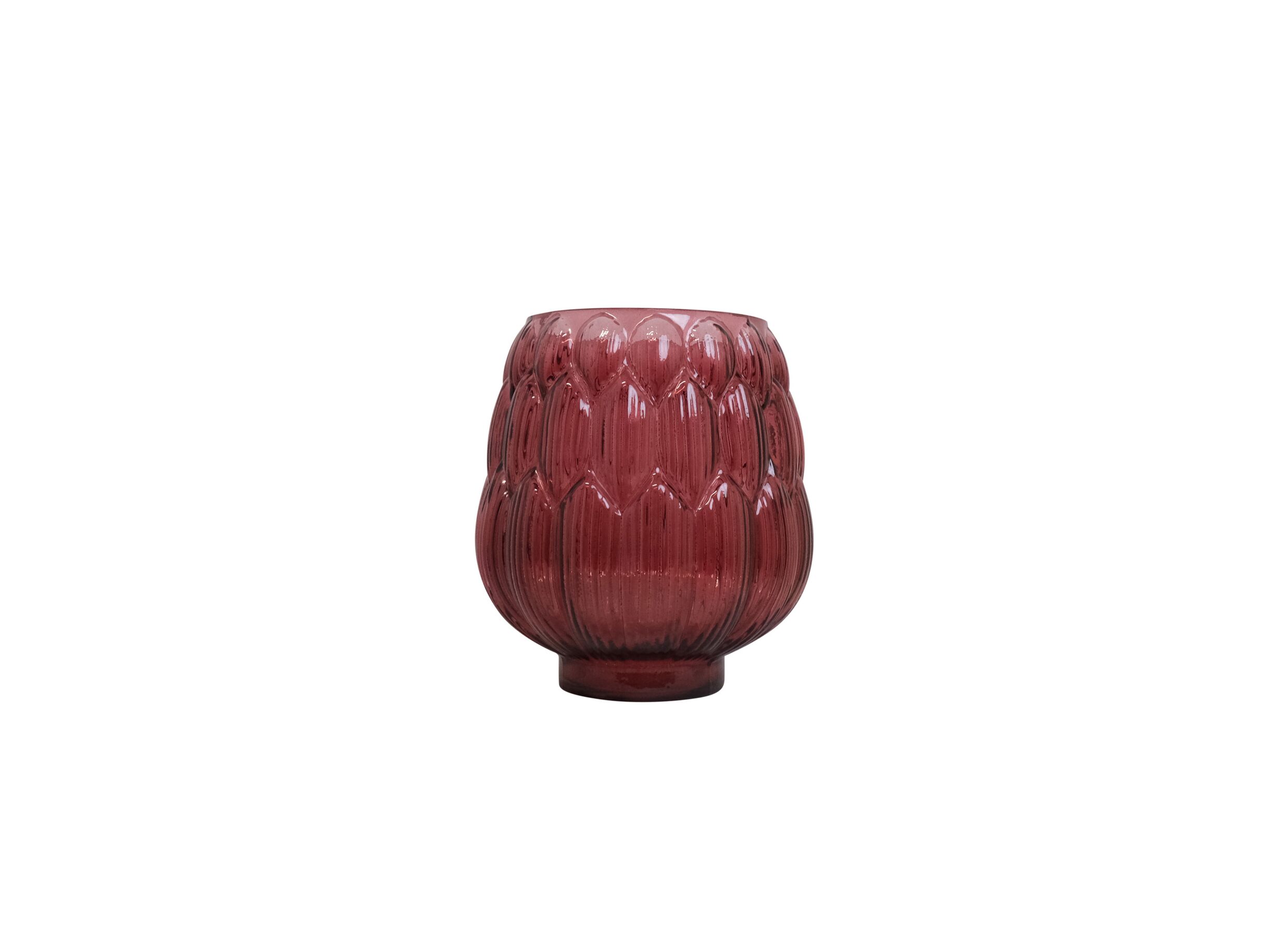 Vaas Artis H20 - Vase Artis H20,5cm - verre - rouge