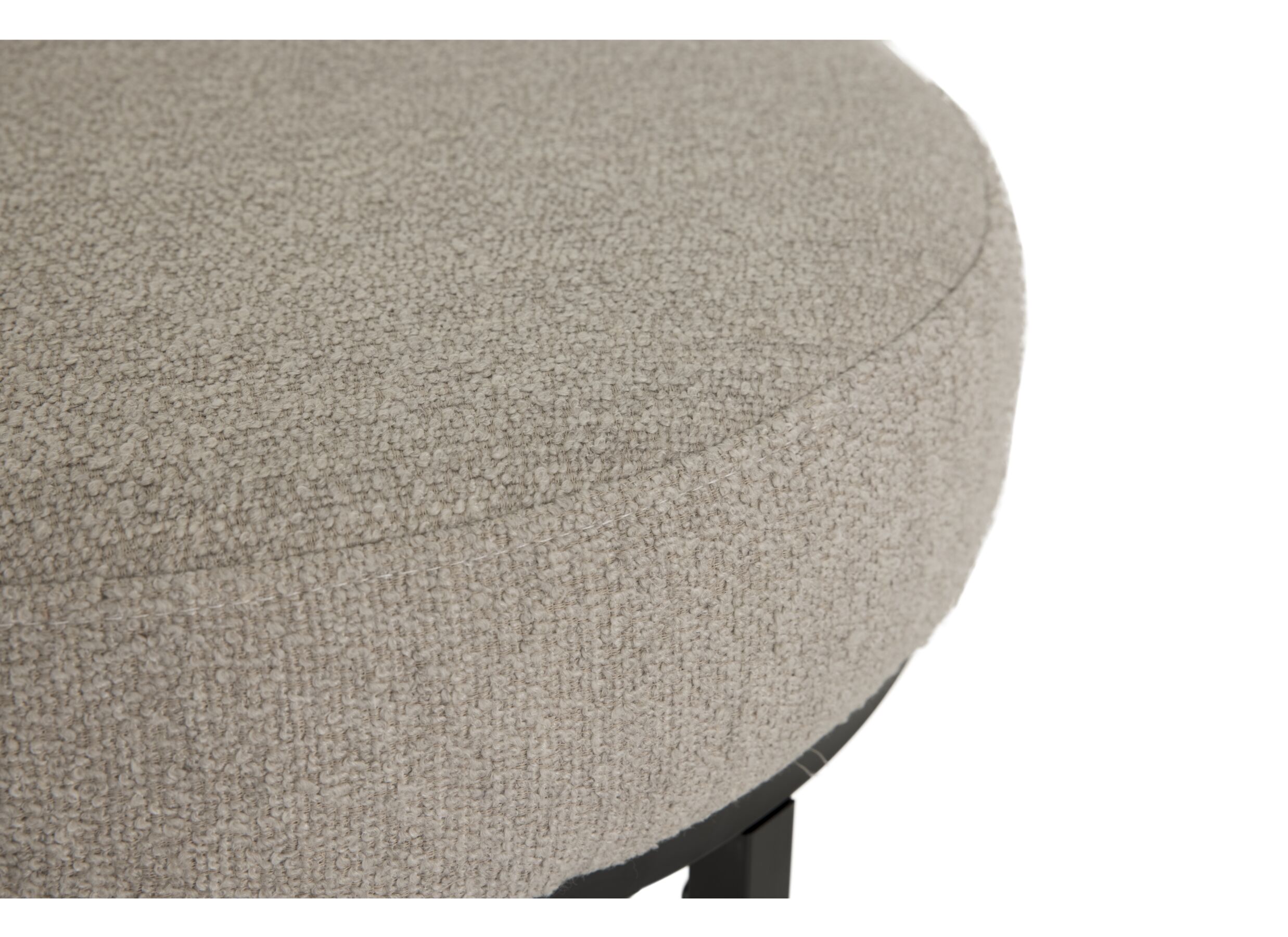 Pouf Orbit tissu gris clair