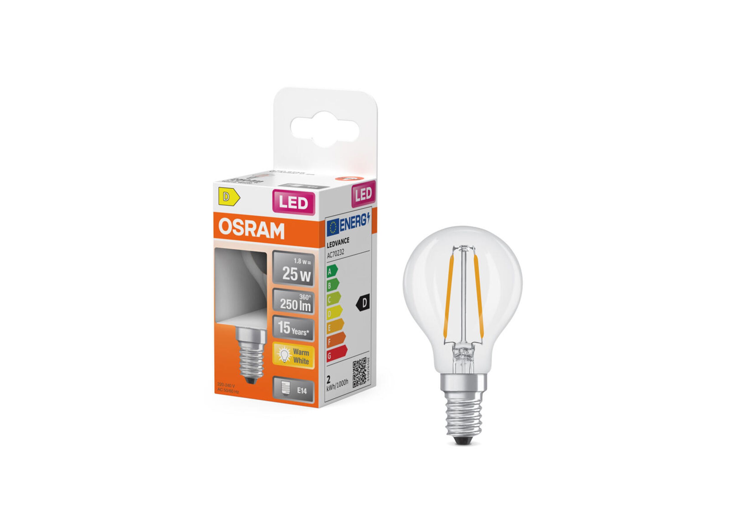 Indeling - Ledlamp Bol 1,8W E14