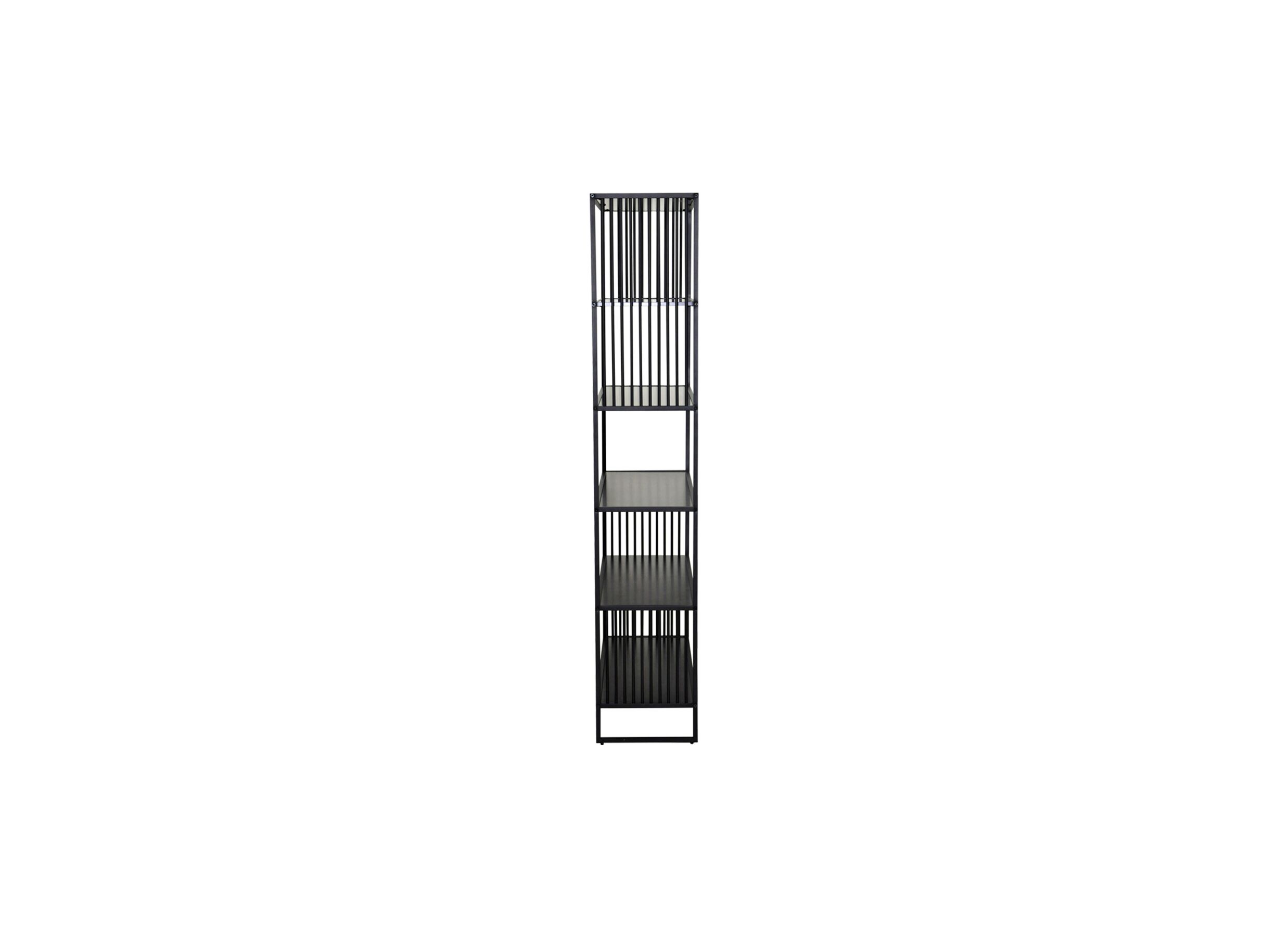 Overzichtsfoto - Opbergrek Mefisto 83x35x185cm - metaal melamine - zwart