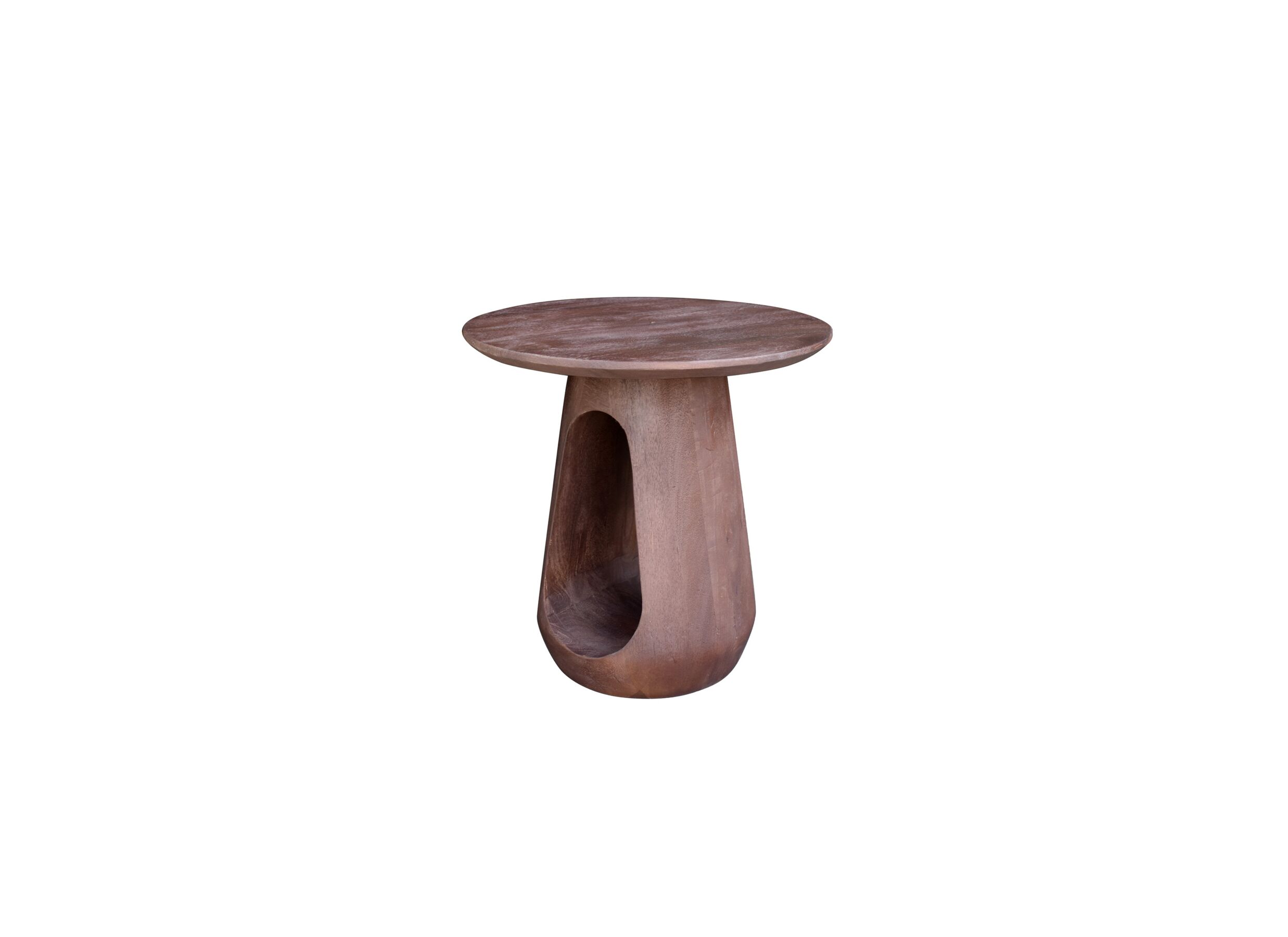 Aperçu - Table d'appoint Mangata Ø50cm - manguier massif - marron