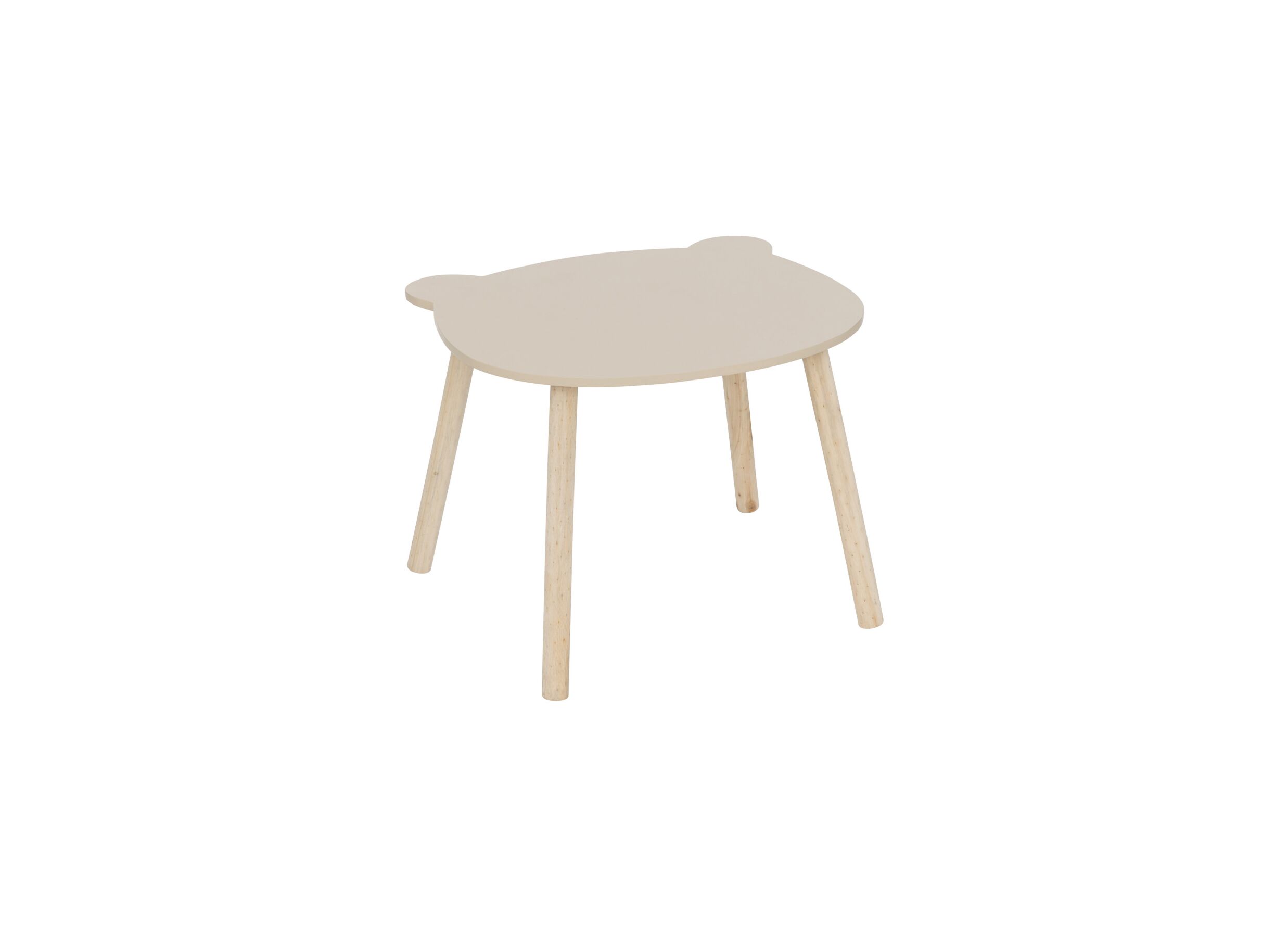 Plus Important - Table enfant Ours 53x48x42,5cm - MDF & sapin massif - beige