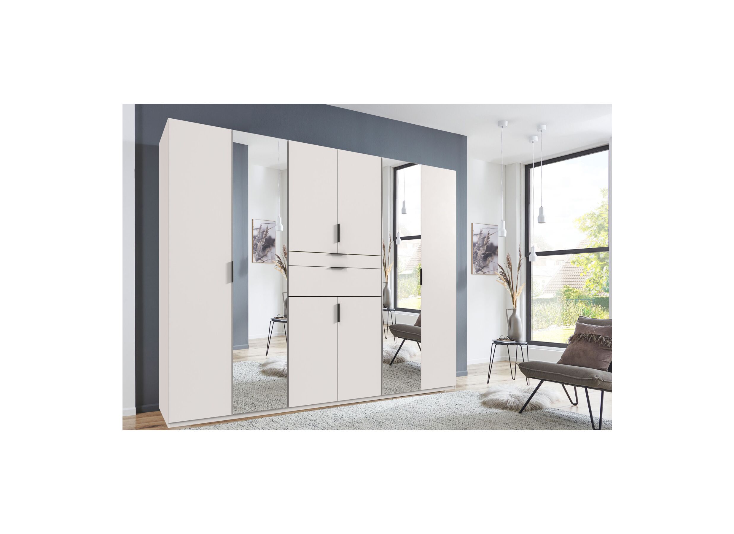 Foto ambiance - Garde-robe Moldau 270cm - décor - blanc