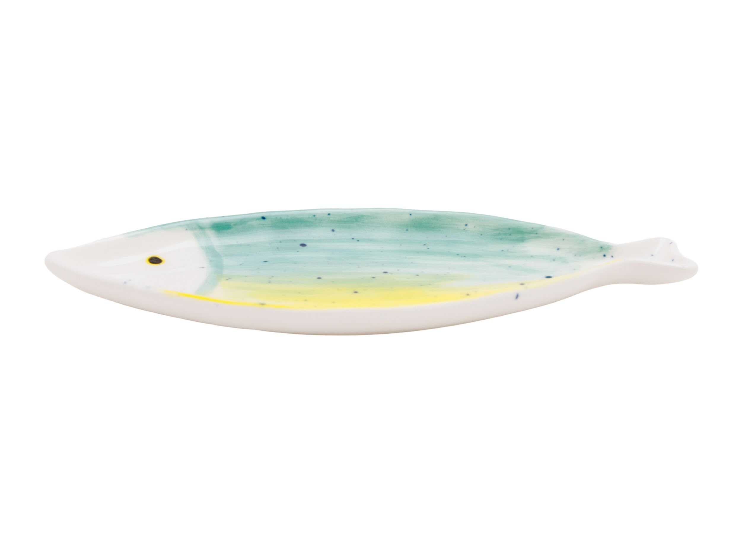 Aperçu - Assiette à dessert Coral 43x19,7cm - porcelaine - jaune/vert