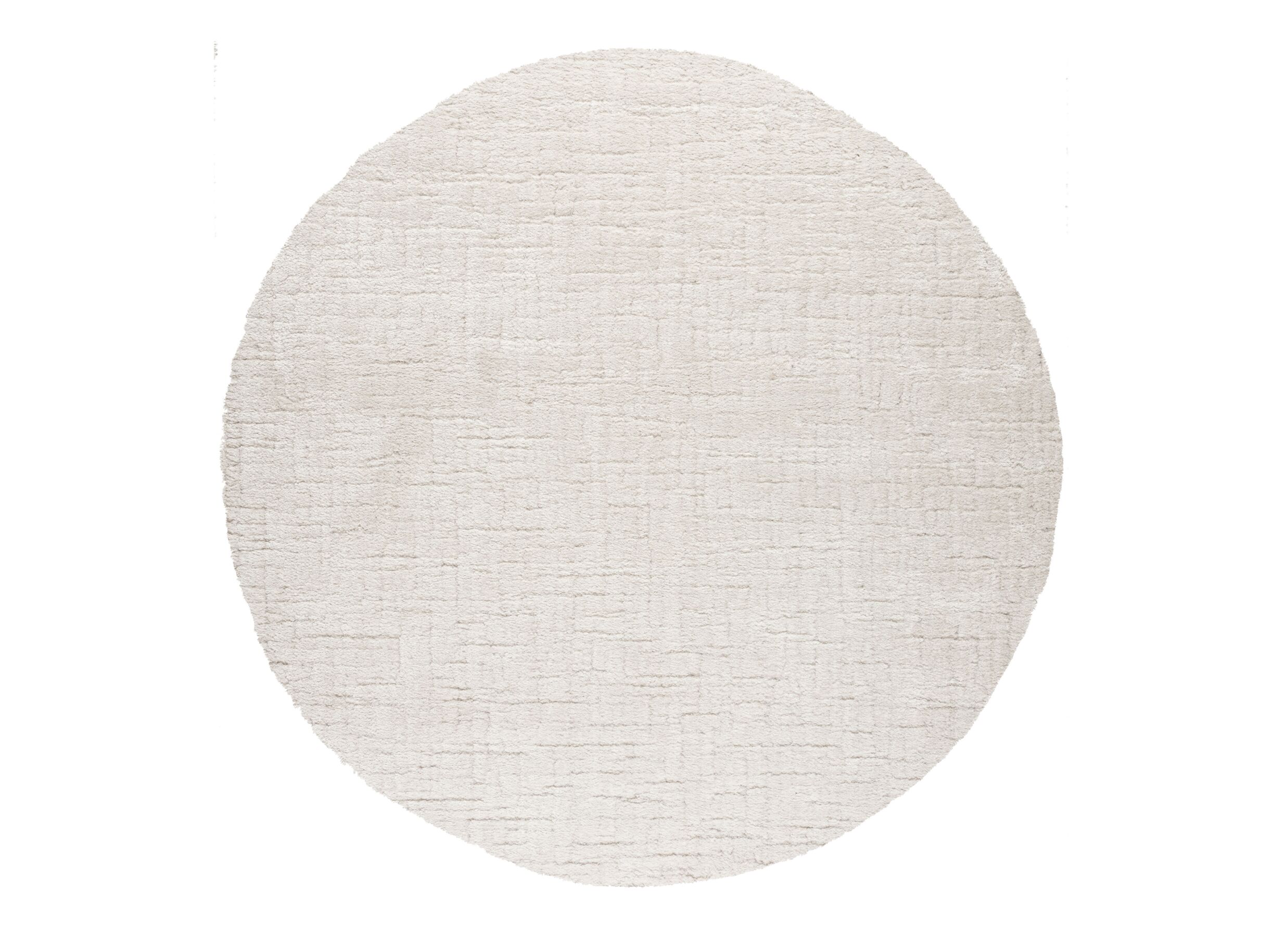 Rond tapijt Madagaskar Ø200cm - polyestervezel - wit - Tapis rond Madagaskar Ø200cm - fibre de polyester - blanc