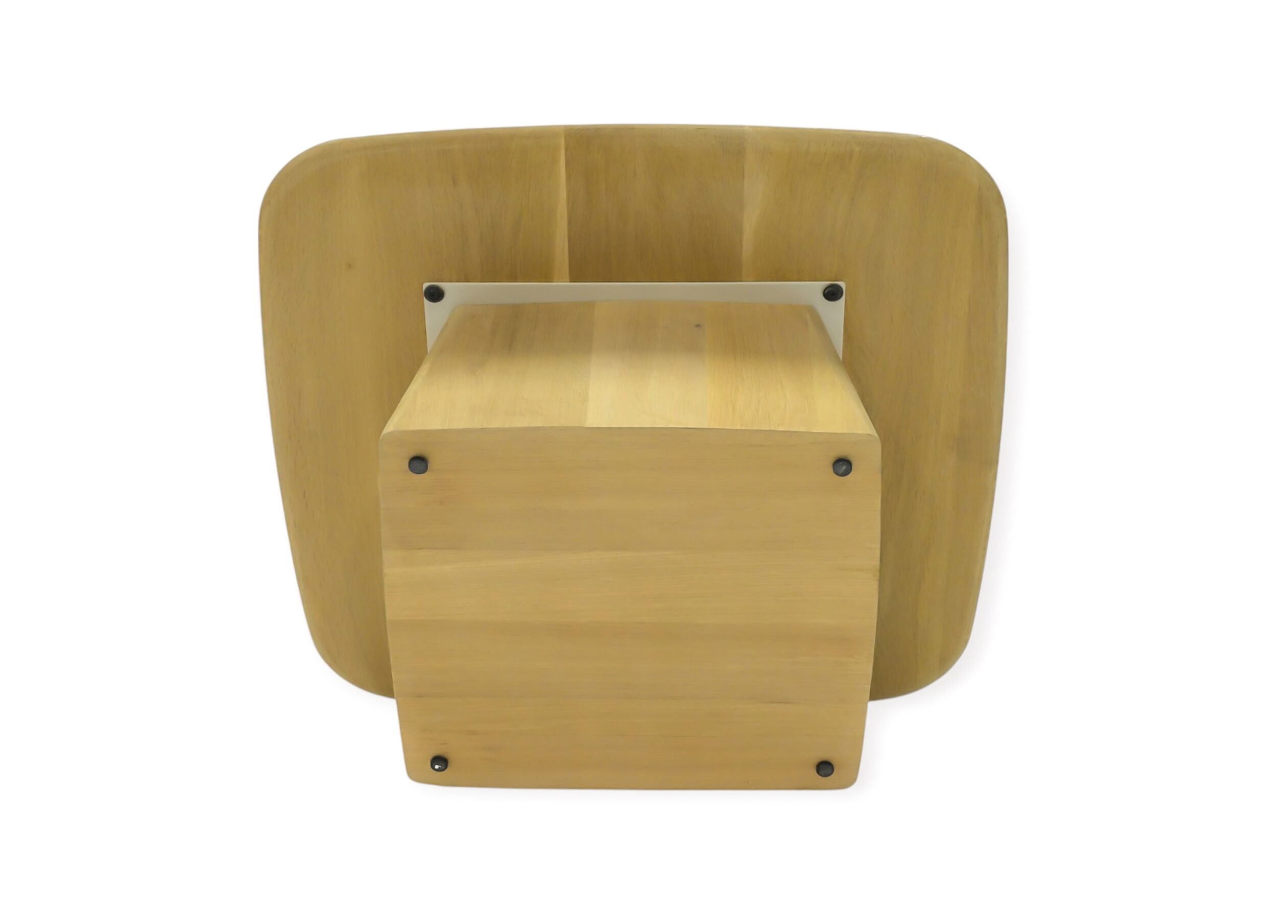 Overzichtsfoto - Bijzettafel Tsingy 84x84x38cm - hout massief en fineer - naturel