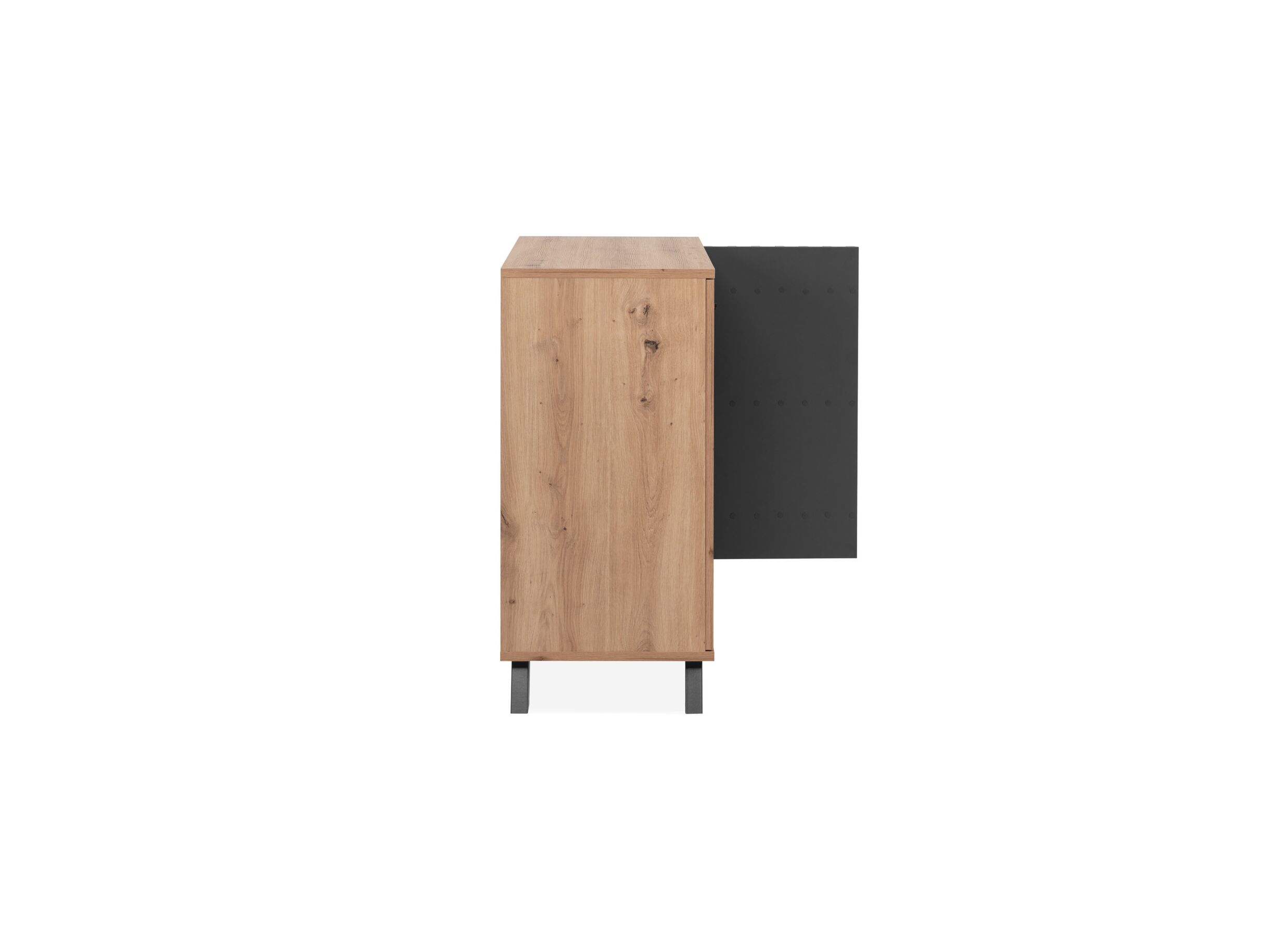 Disposition - Commode Medan 80x40x85cm -mélamine - chêne artisanal