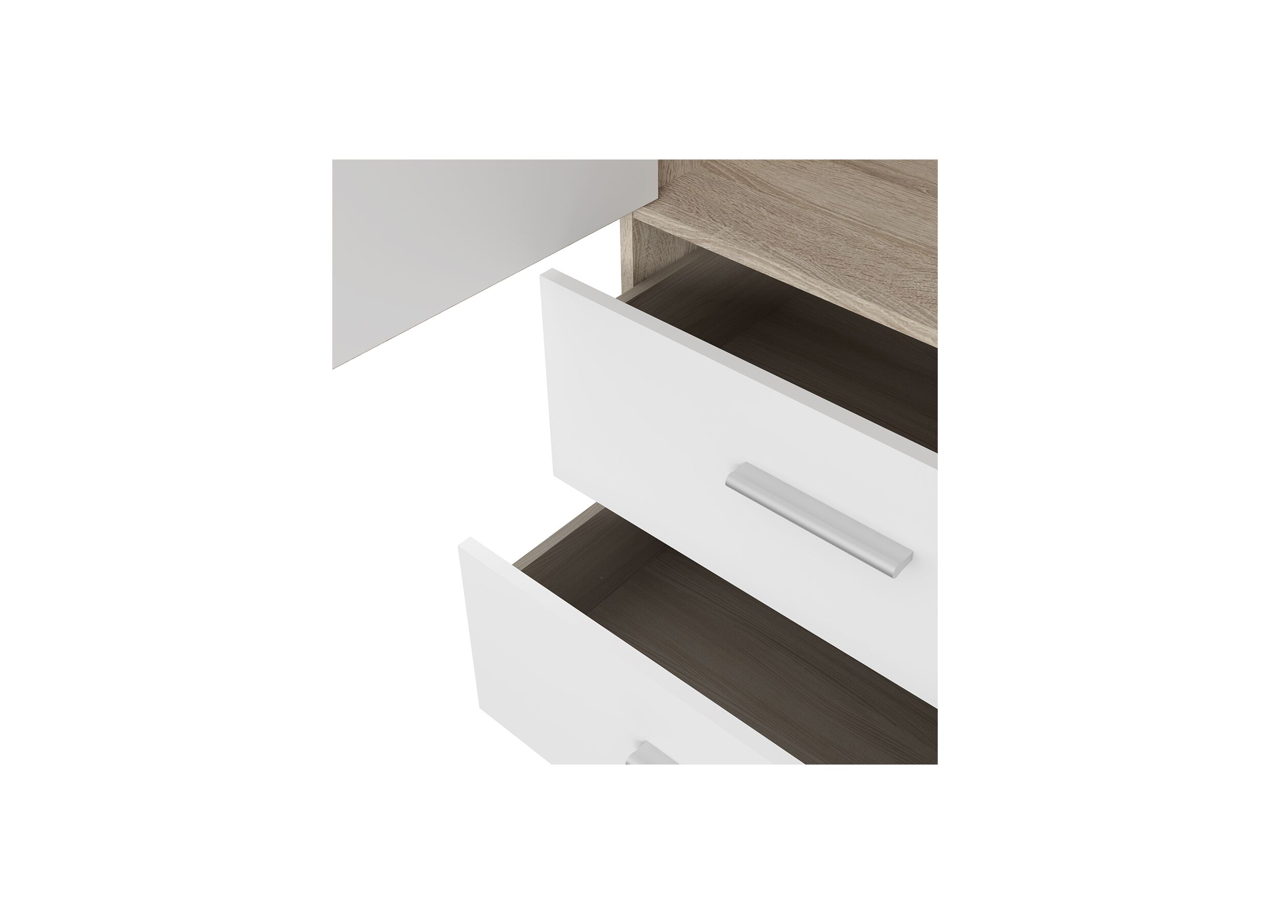 Kleerkast Mokkaro 206cm - decor- wit/sonoma eik