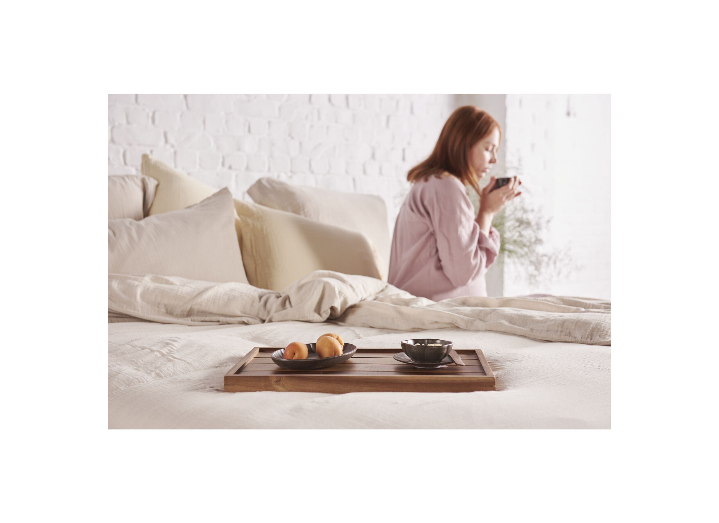 Foto ambiance - Housse de couette 240x200/220cm - tétra coton - greige