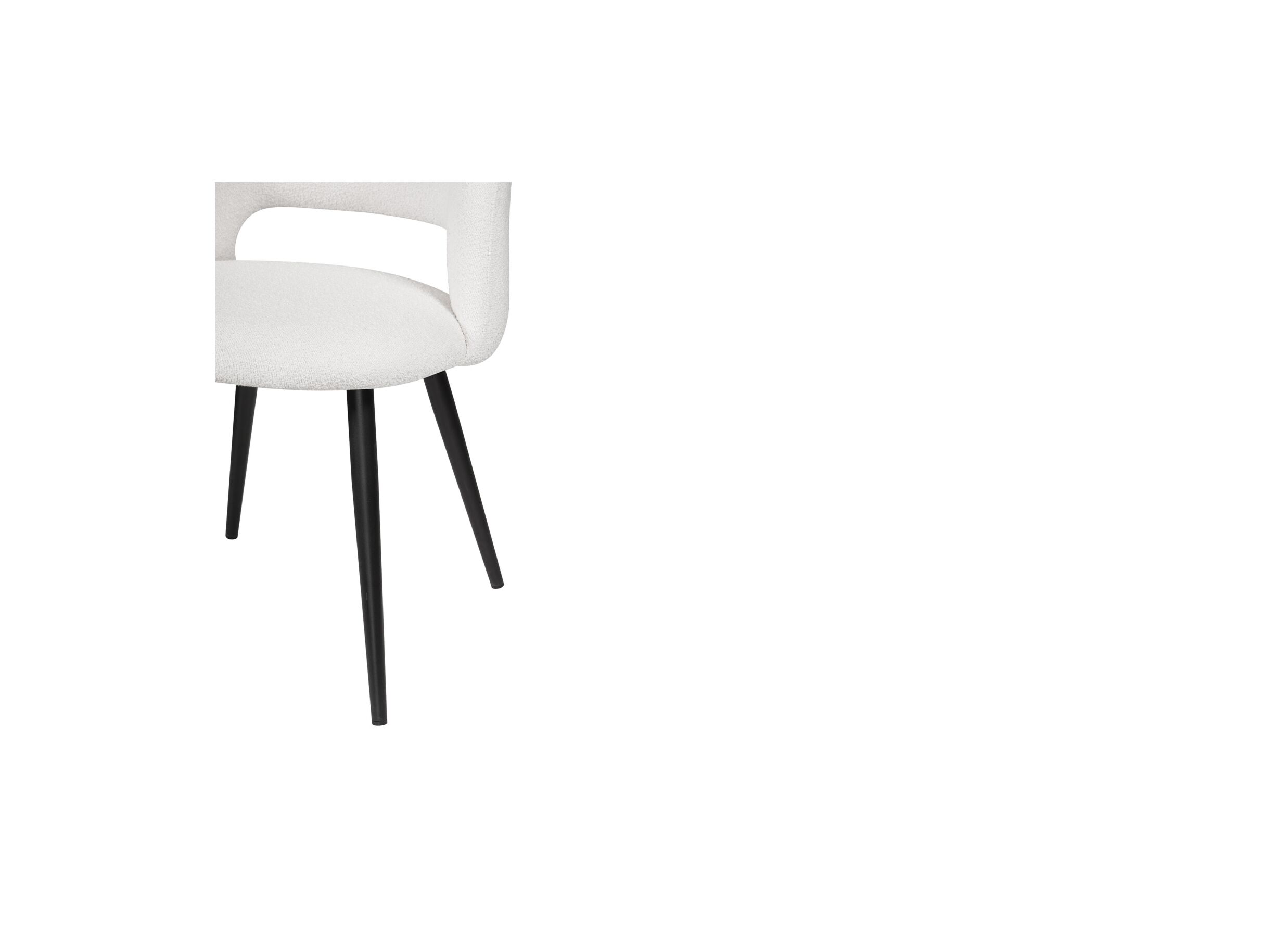 Stoel Vega 55x54x81cm - stof - wit