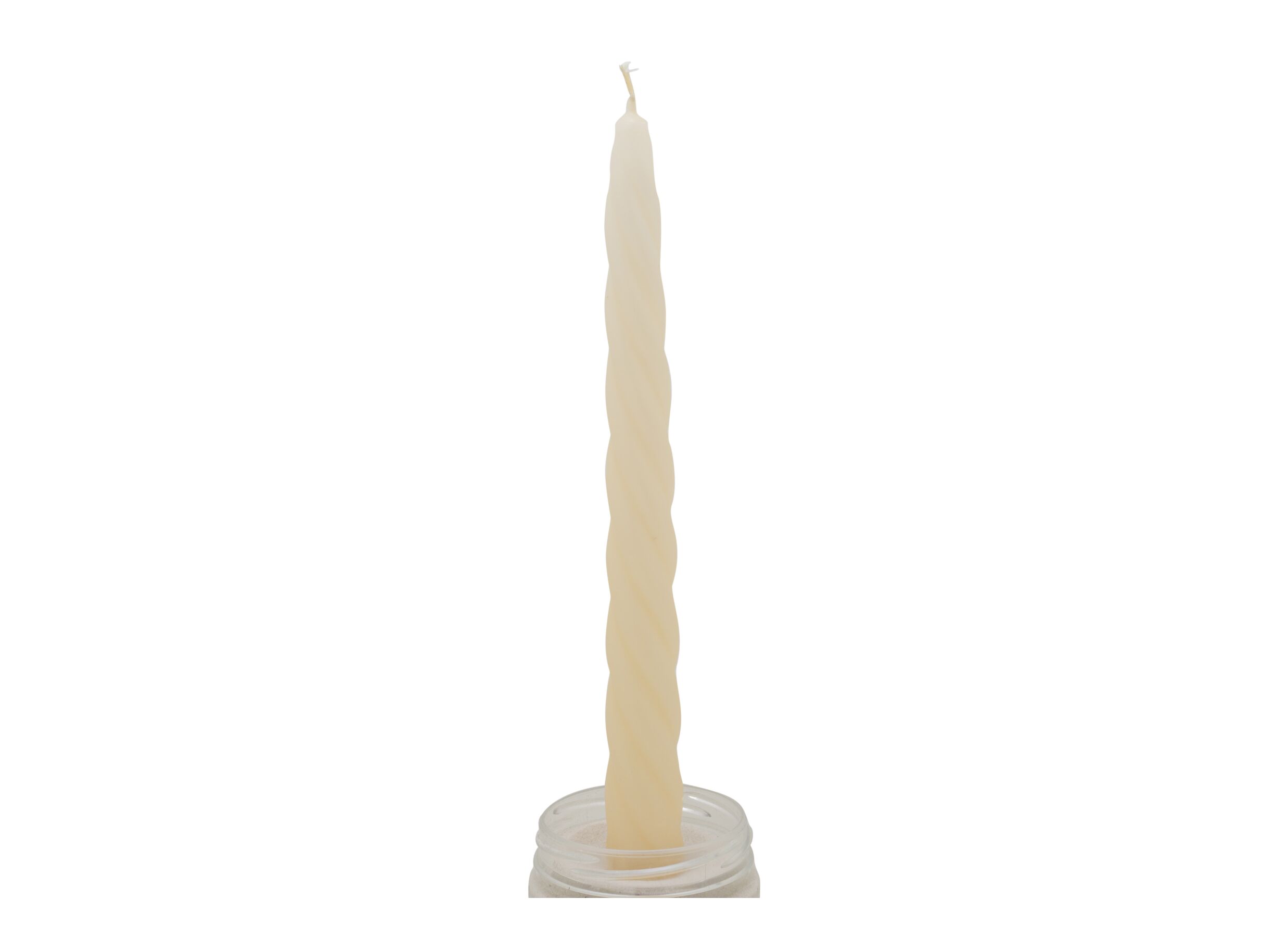 Bougie Torsadee ecru lot de 4 - Bougie Torsadee ecru lot de 4