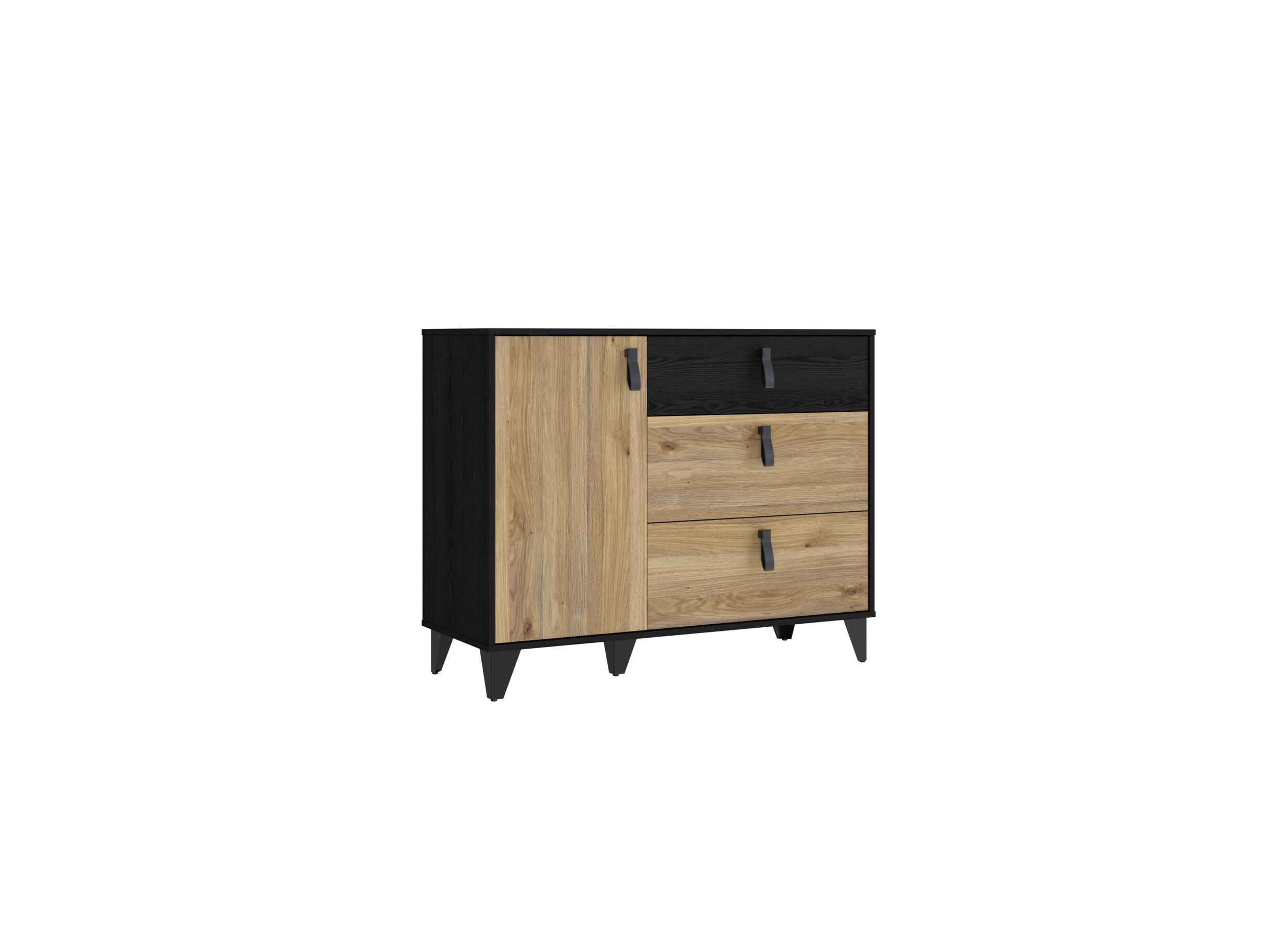 Commode Lya 108x42x86cm - decor - cabezone oak & mauvella - Commode Lya 108x42x86cm - décor - cabezone oak & mauvella