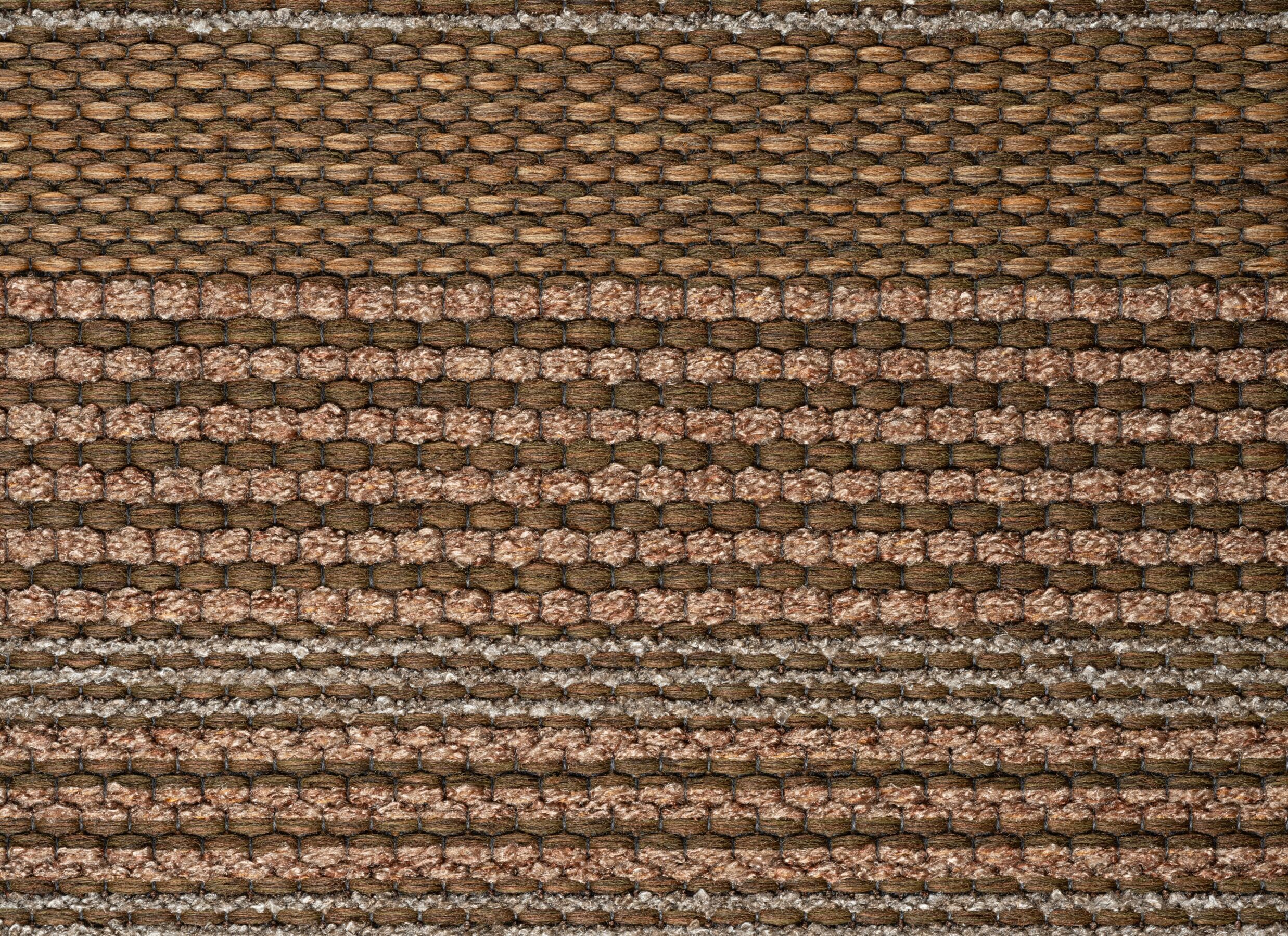 Detail - Tapis Makabi 200x290cm - polyester & polypropylène - marron
