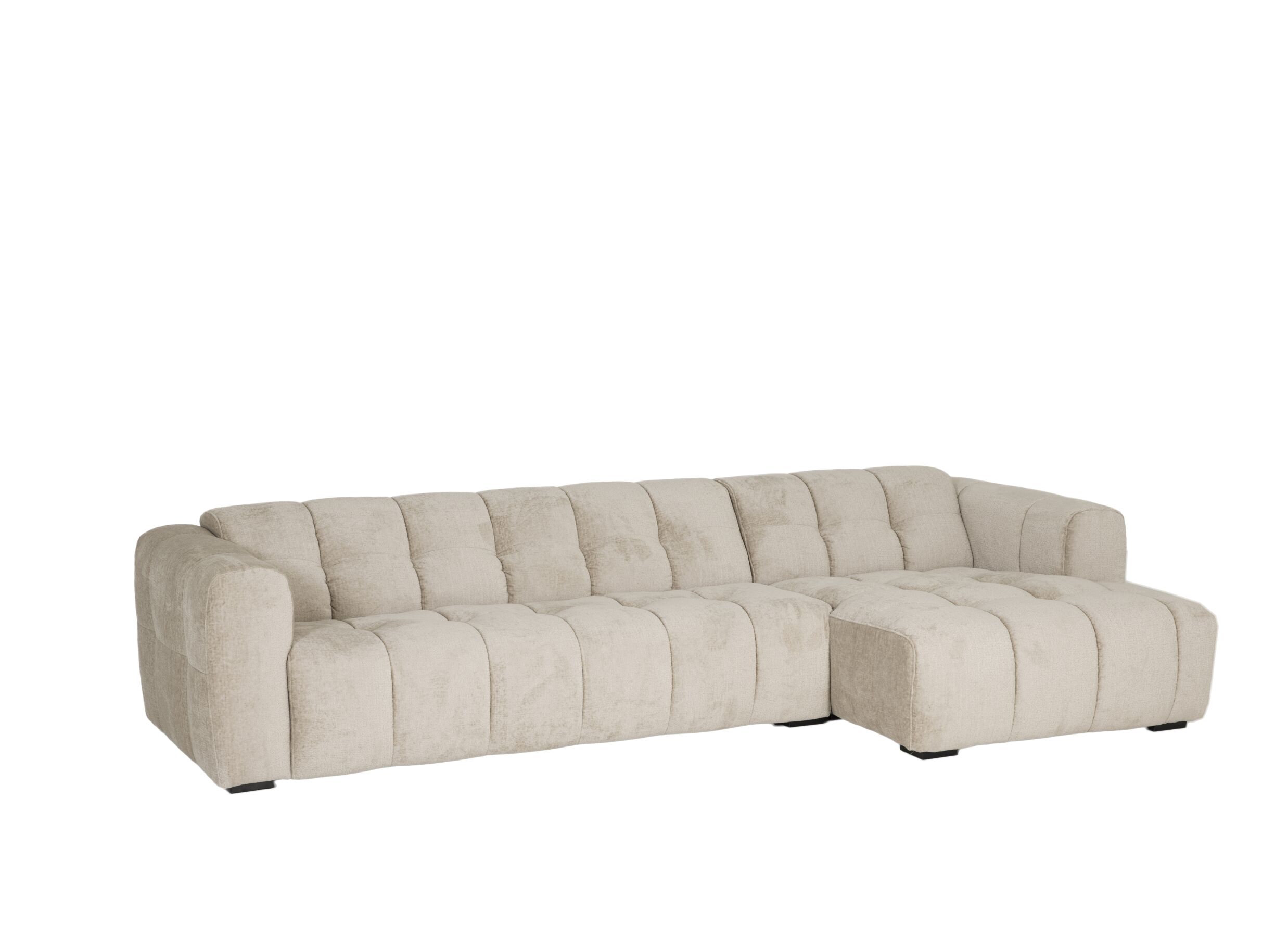 Canapé d'angle Alps tissu beige - Canapé d'angle Alps 3+1 places - tissu - beige