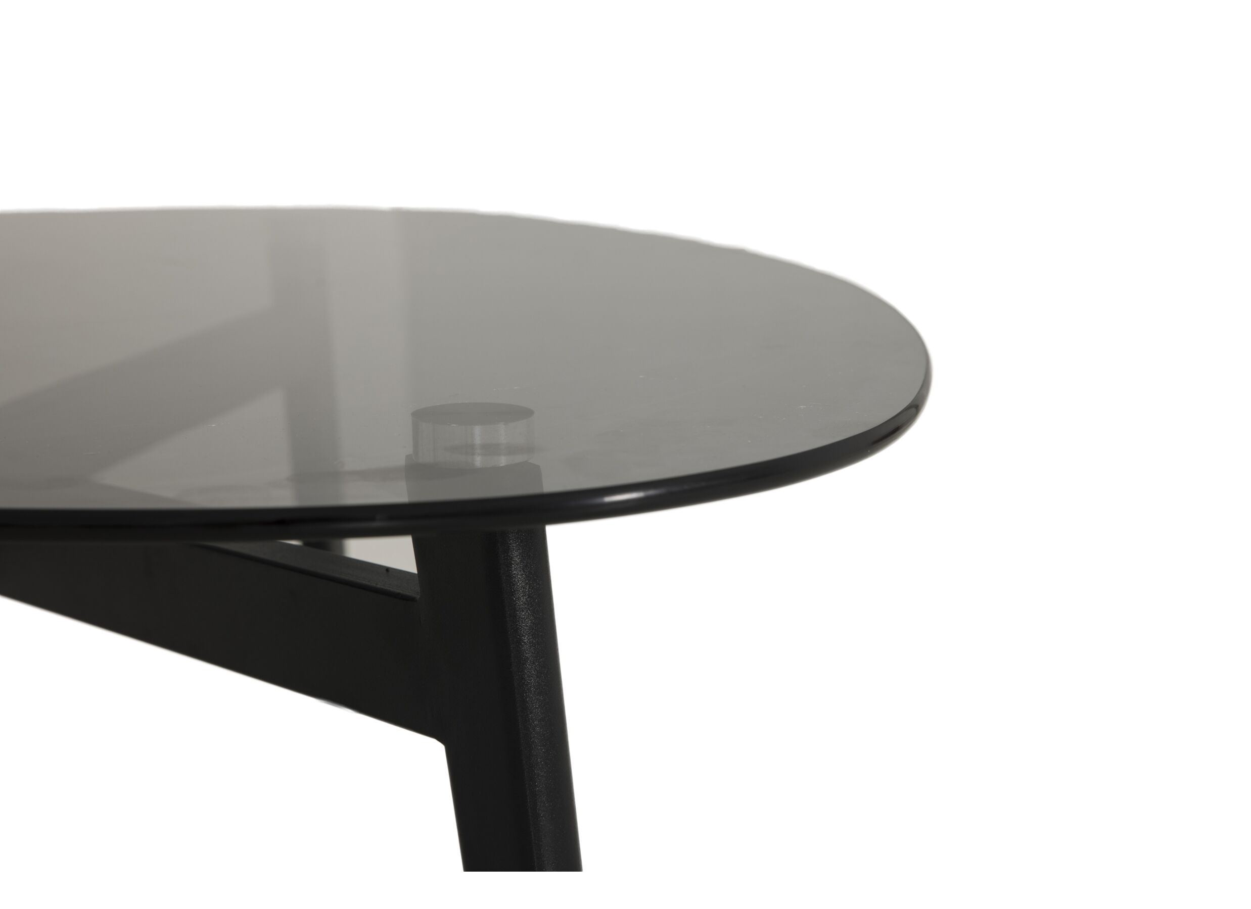Detail - Table basse Planetoide Ø80cm - verre/metal - bleu - lot de 2
