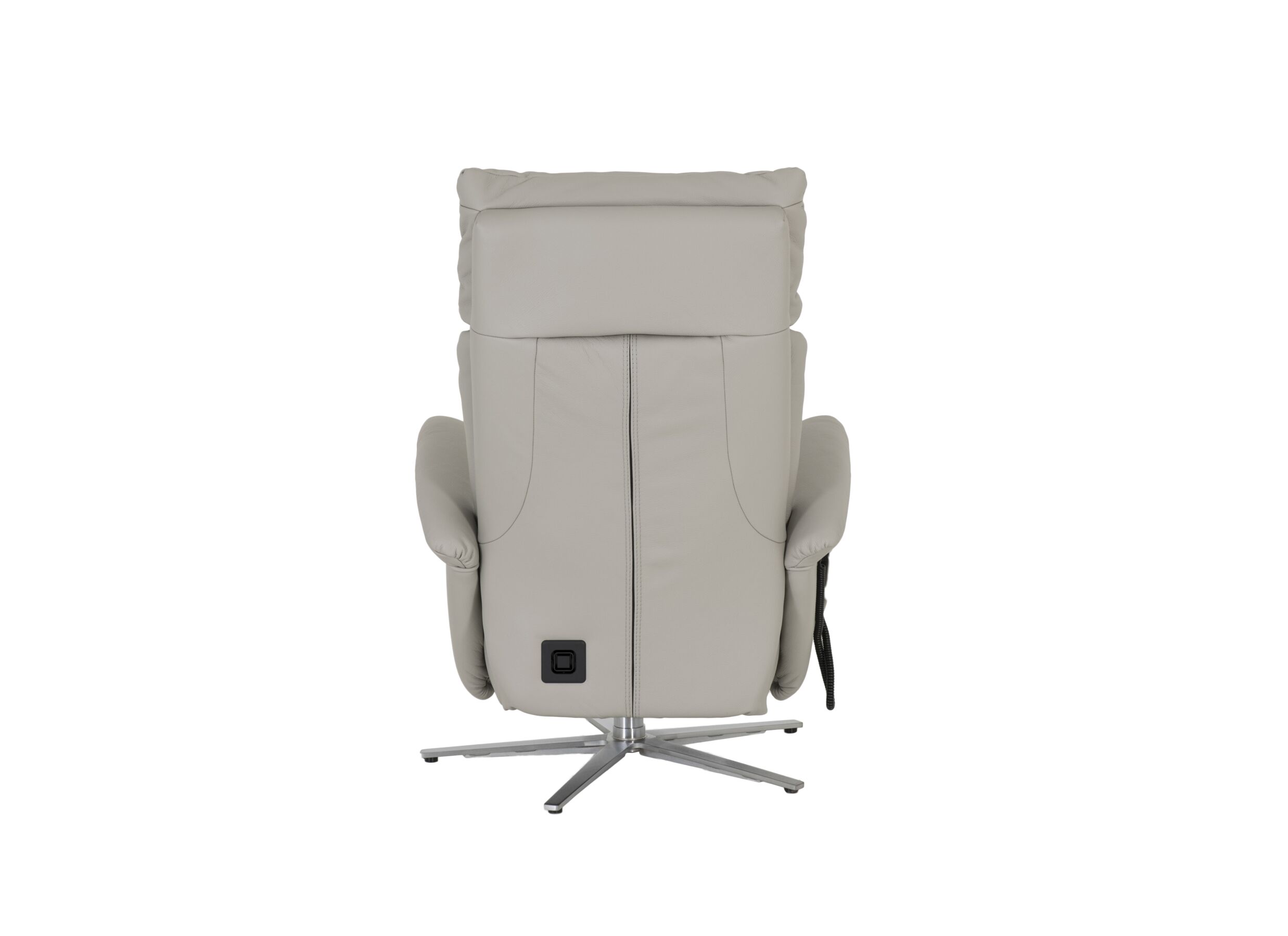 Relaxzetel 7804 elektrisch leder grijs
