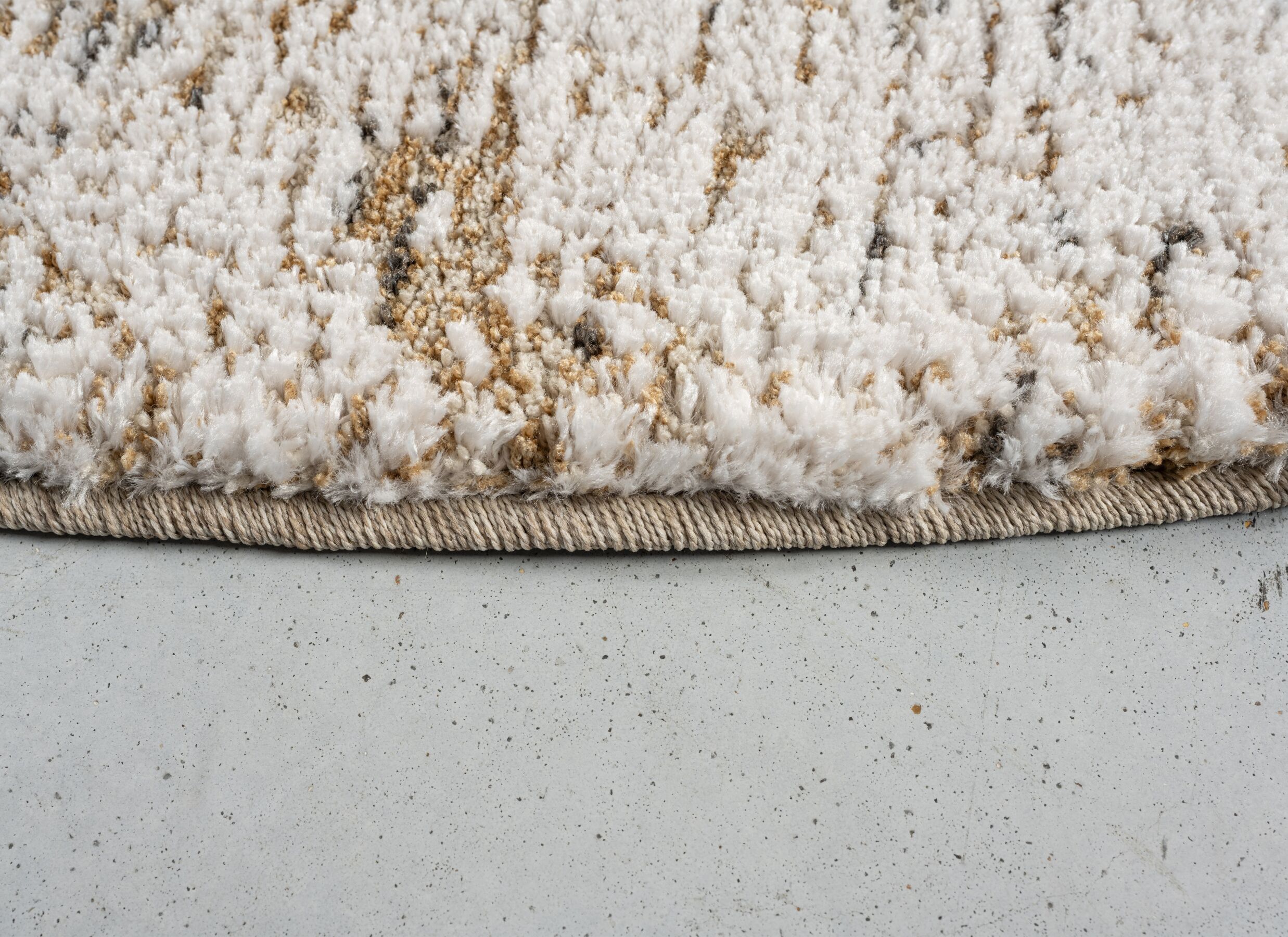Detailfoto - Rond tapijt Madagaskar Ø200cm - gerecycleerde polyestervezel - beige