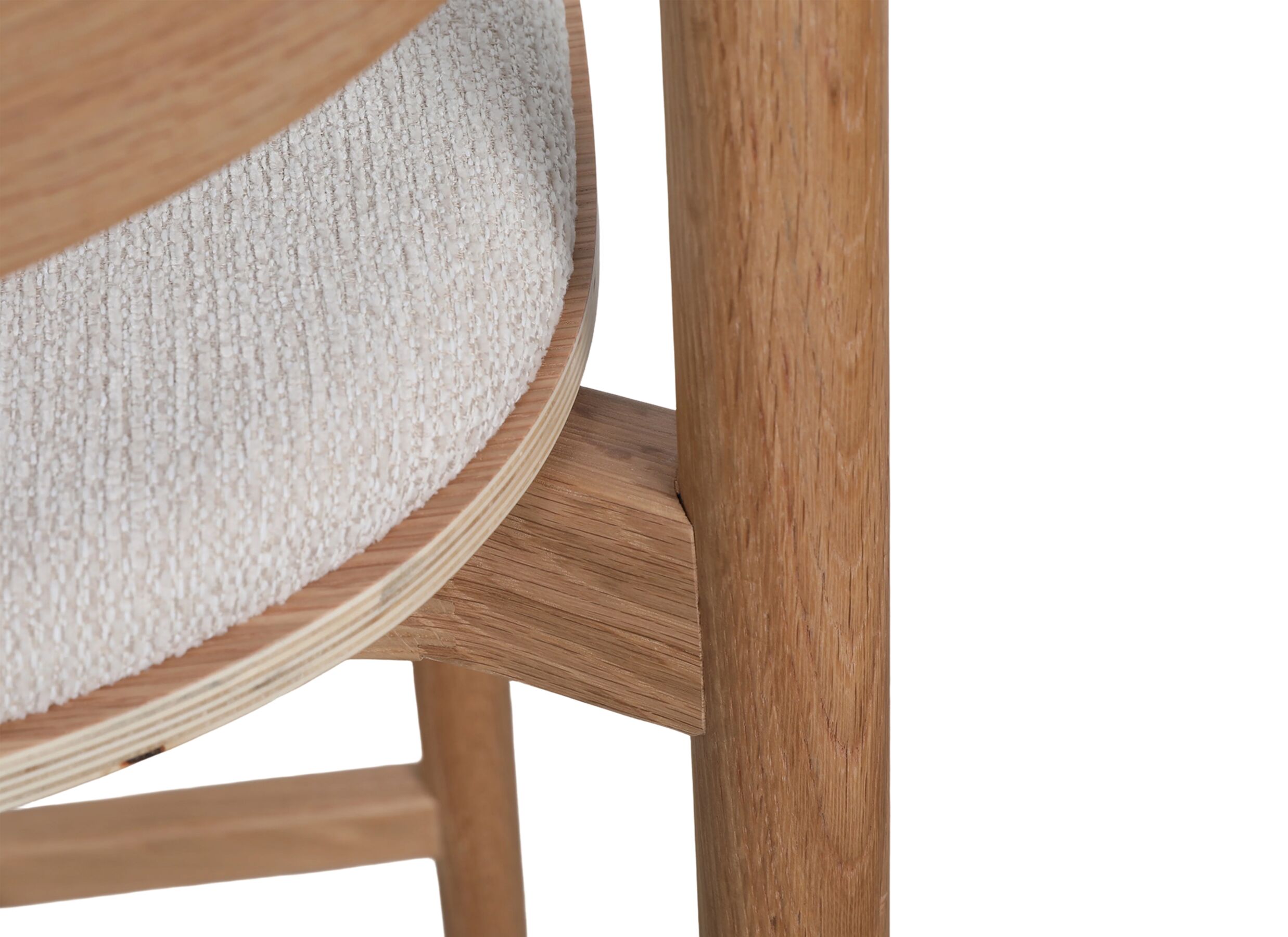 Detailfoto - Barstoel Grady ZH67cm - eik massief - white oak