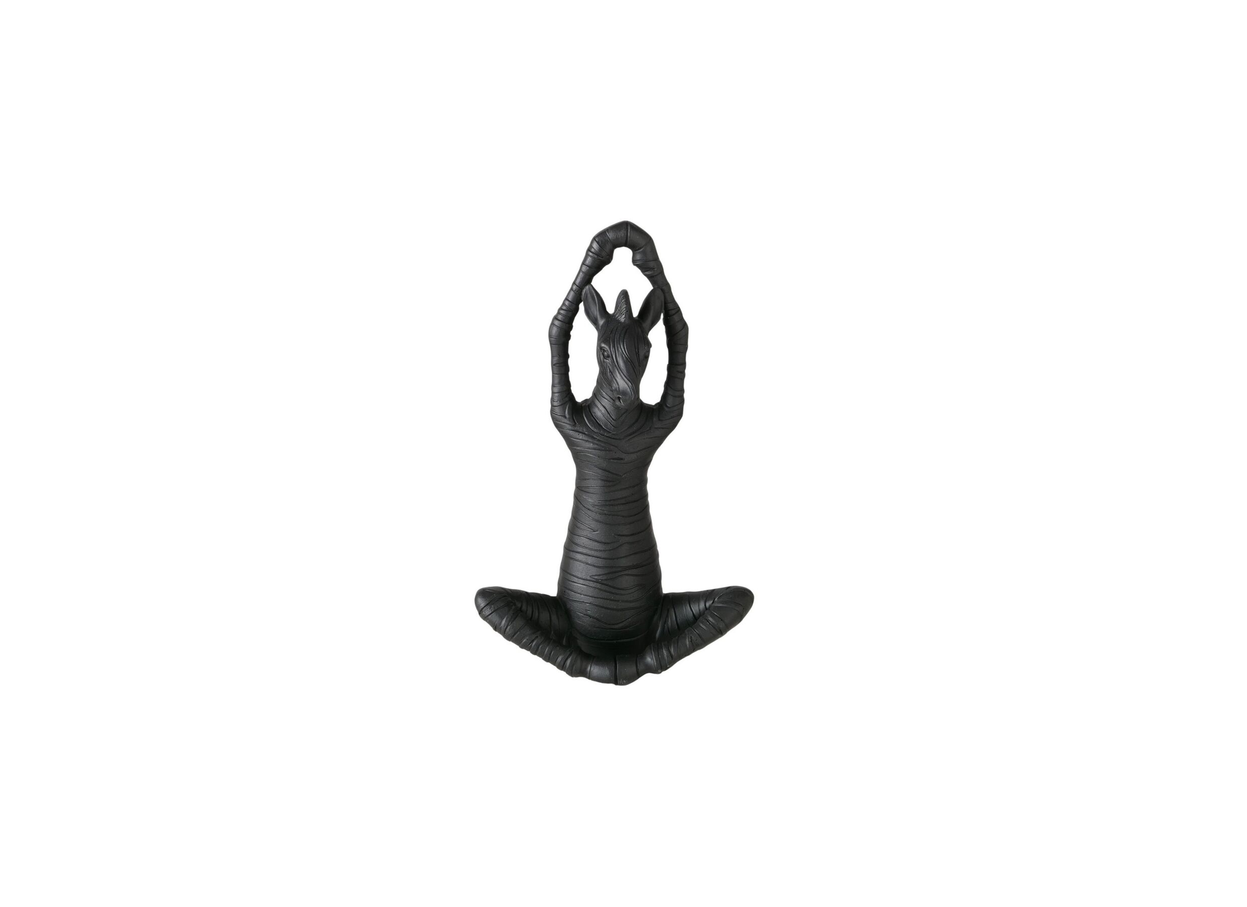 Aperçu - Figurine Yoga Zèbre H18cm - polystone - noir