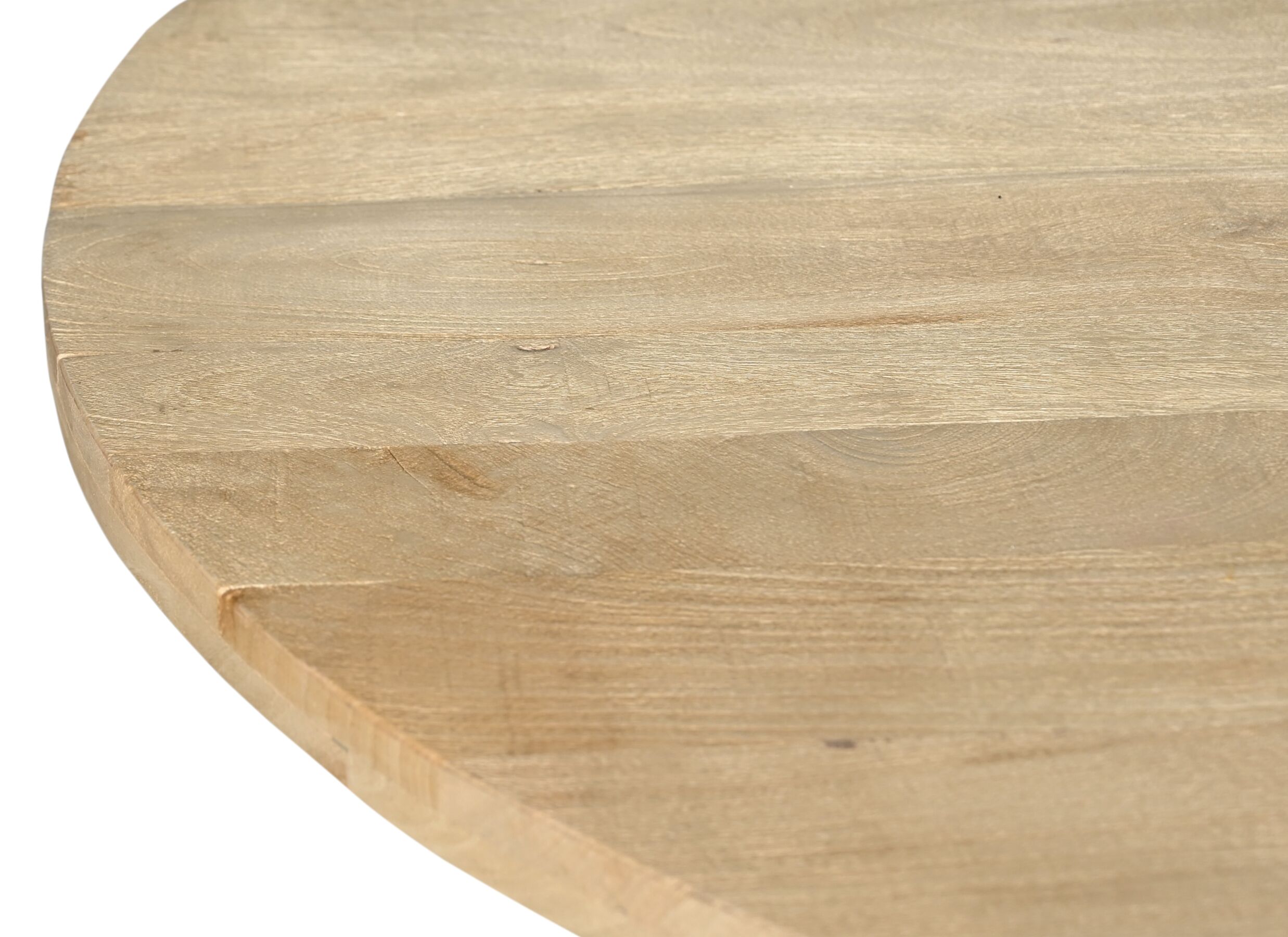 Detail - Table ronde Vergilio Ø110x76cm - manguier massif - marron & noir