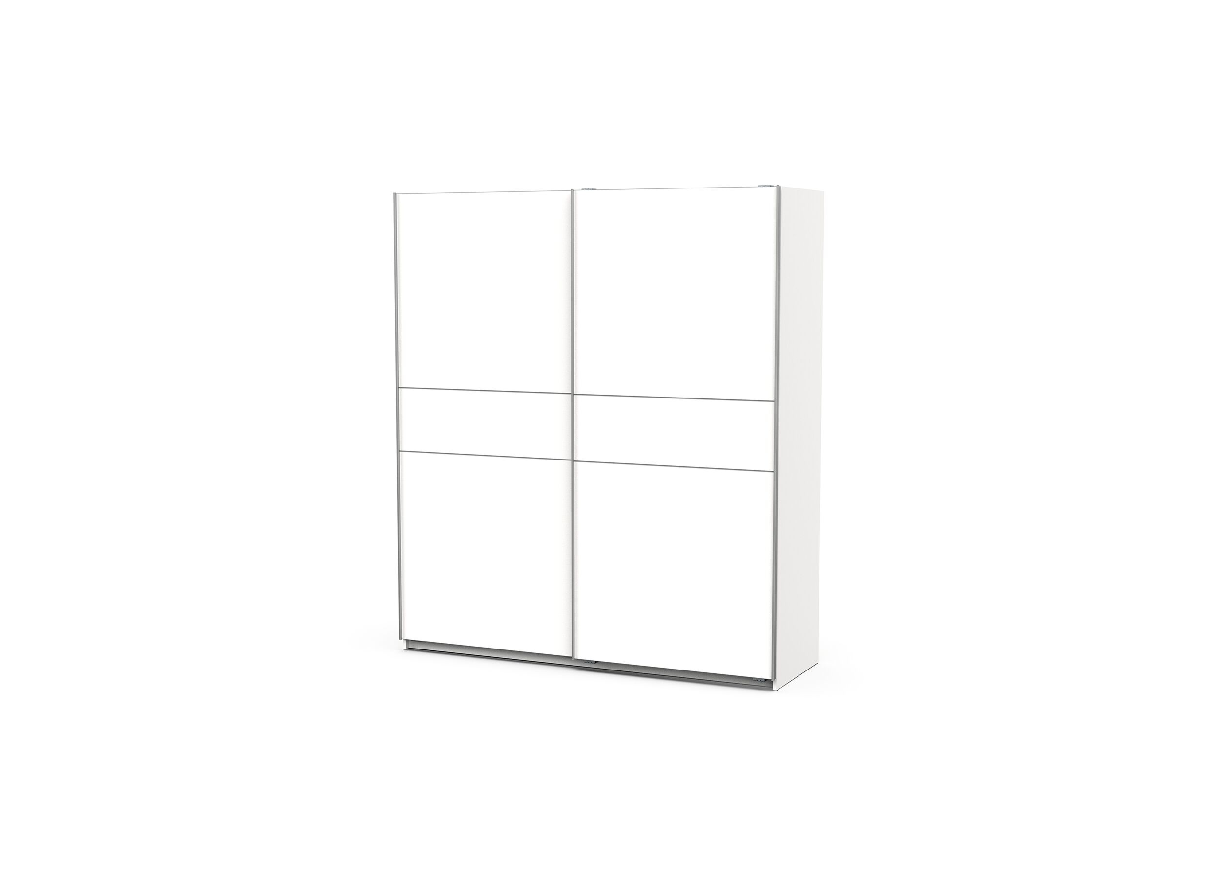 Armoire à portes coulissantes Ghost 178cm - décor - blanc