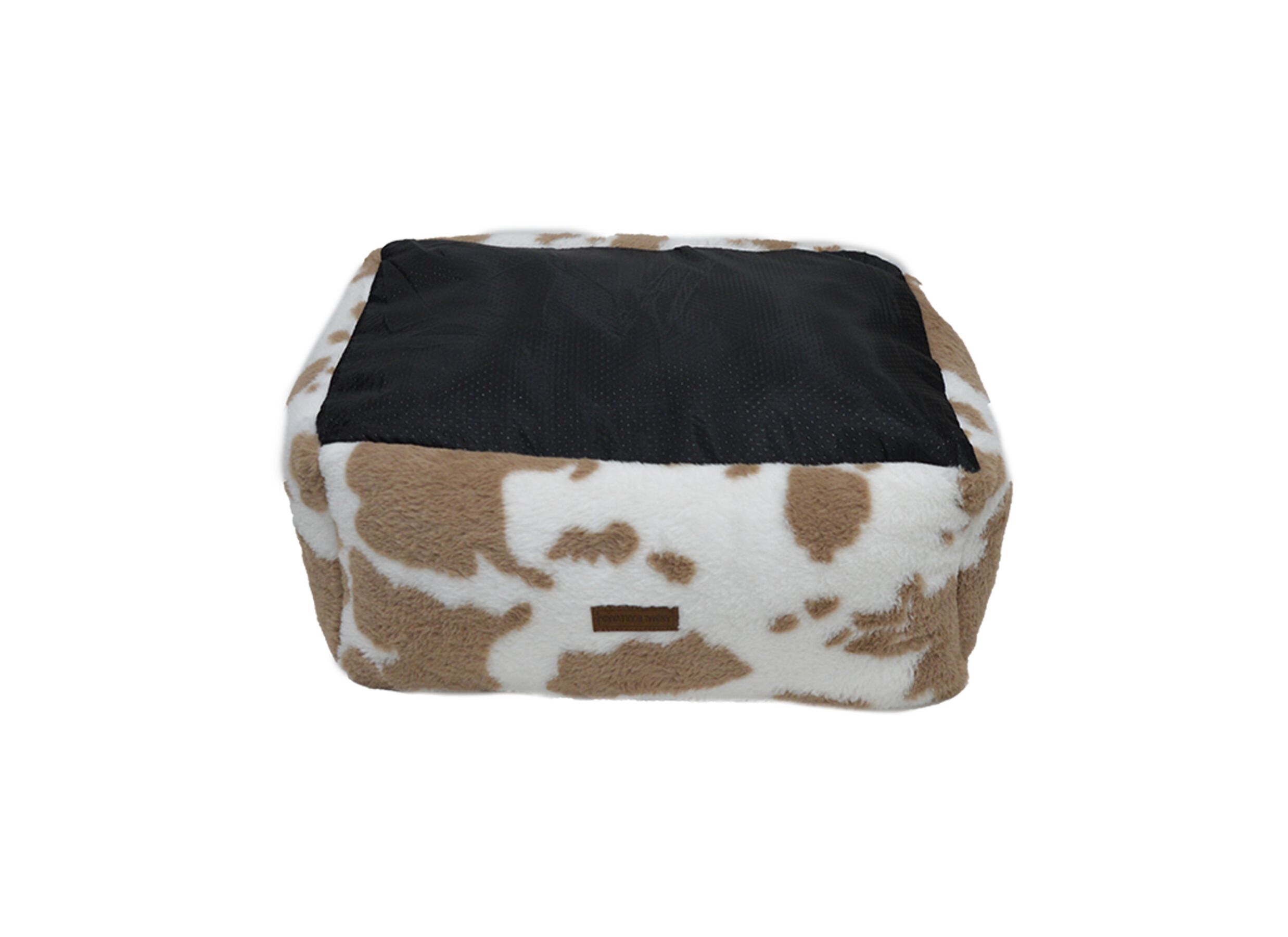 Aperçu - Panier pour chien Cow Plush Classic 75x60x25cm - tissu - blanc & marron