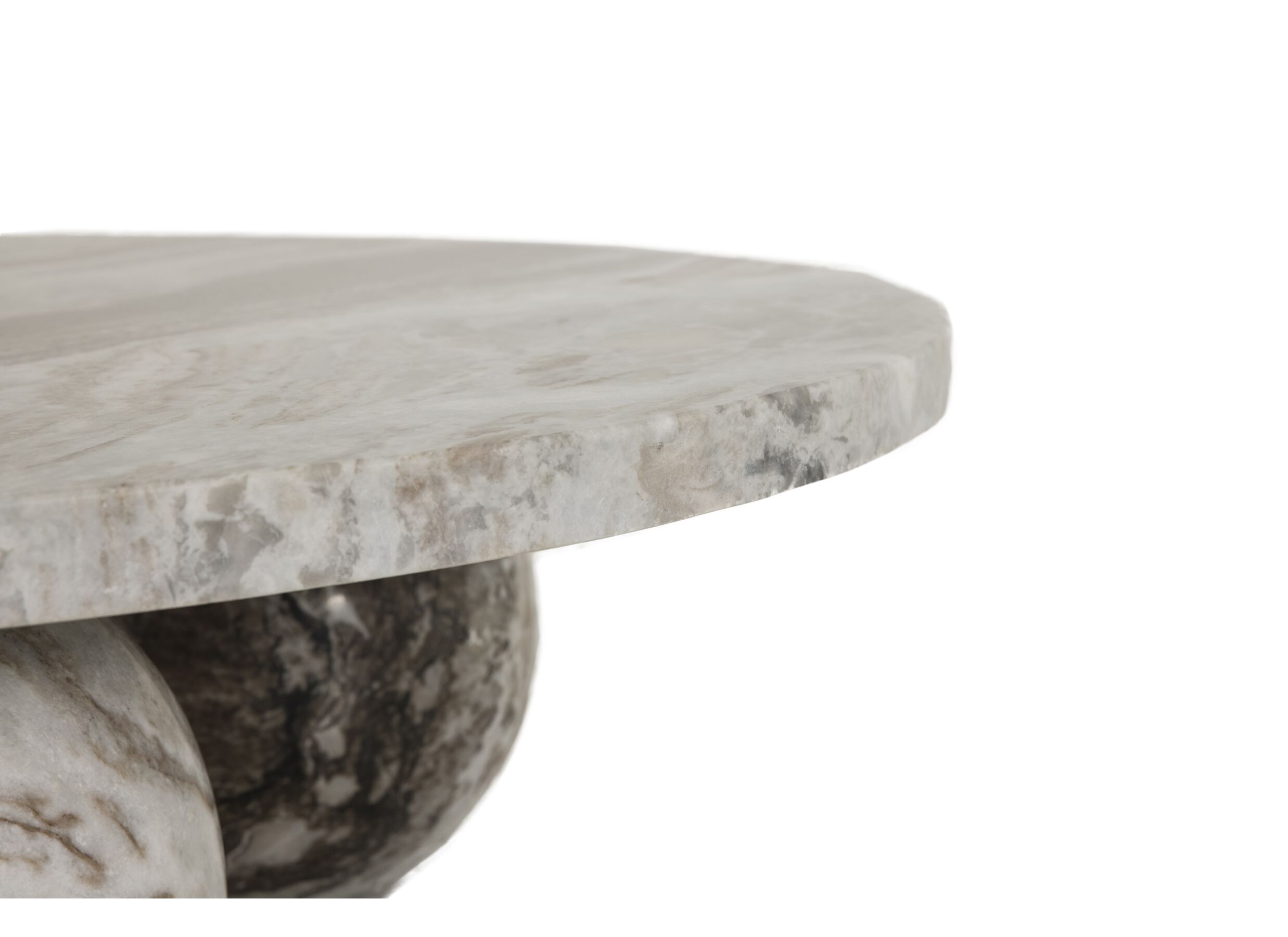 Detail - Table basse Gulf Ø91cm - marbre - beige