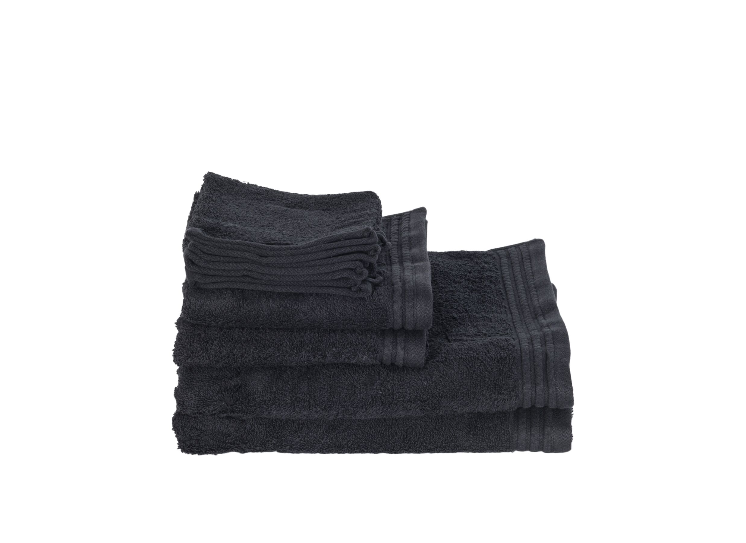 Photo ensemble - Serviette de bain Utility 65x130cm - coton - noir