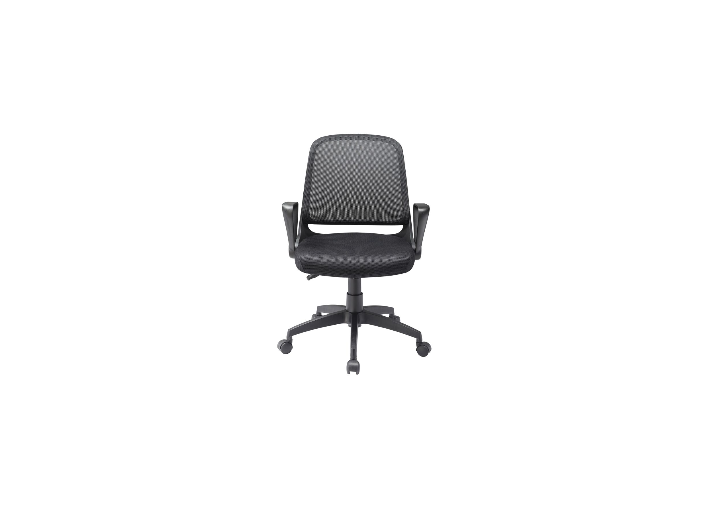 Chaise de bureau Blitz 58x55x96,5cm - similicuir & tissu - noir