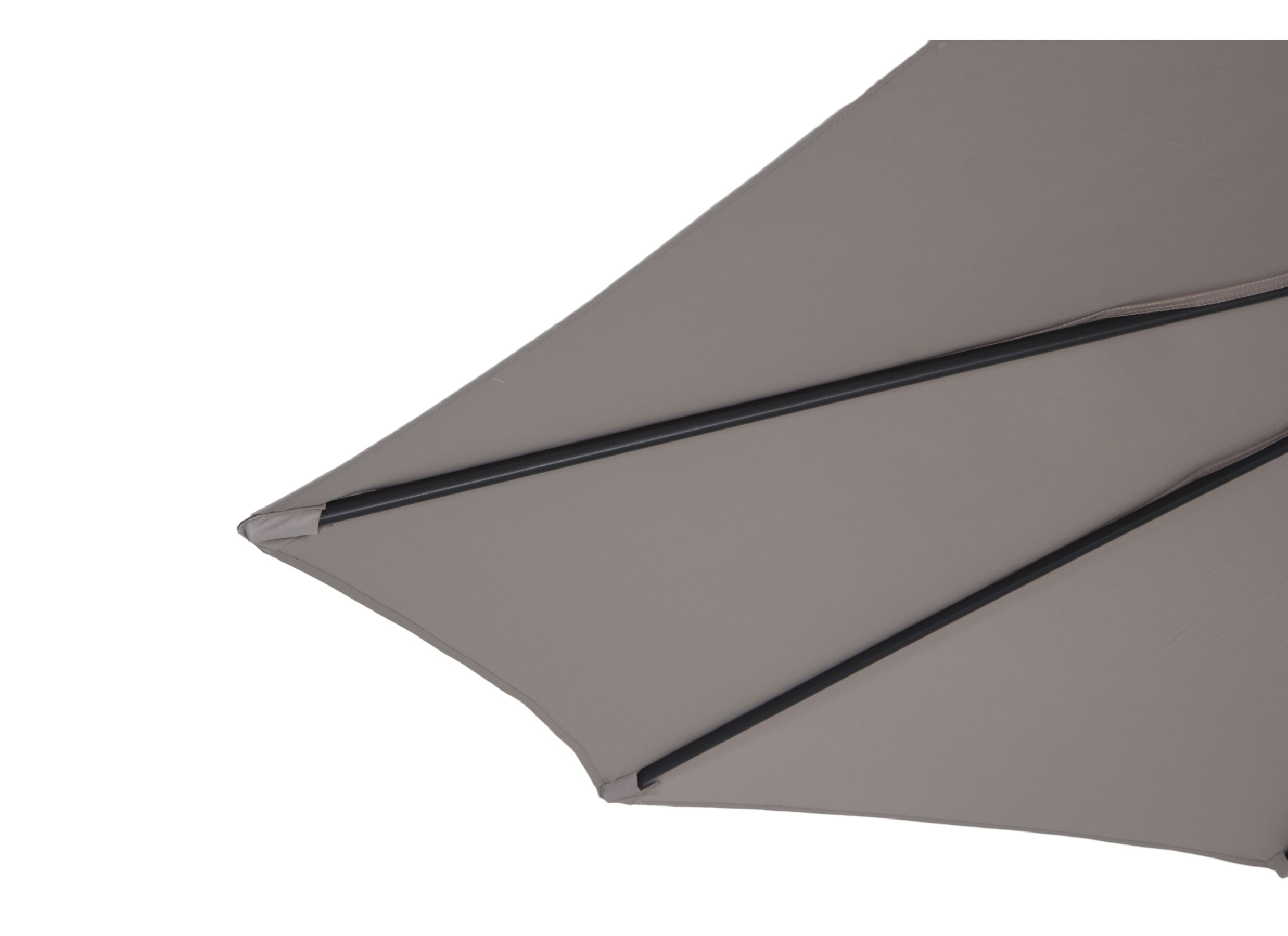 Detail - Parasol Nerissa Ø300cm taupe avec couverture
