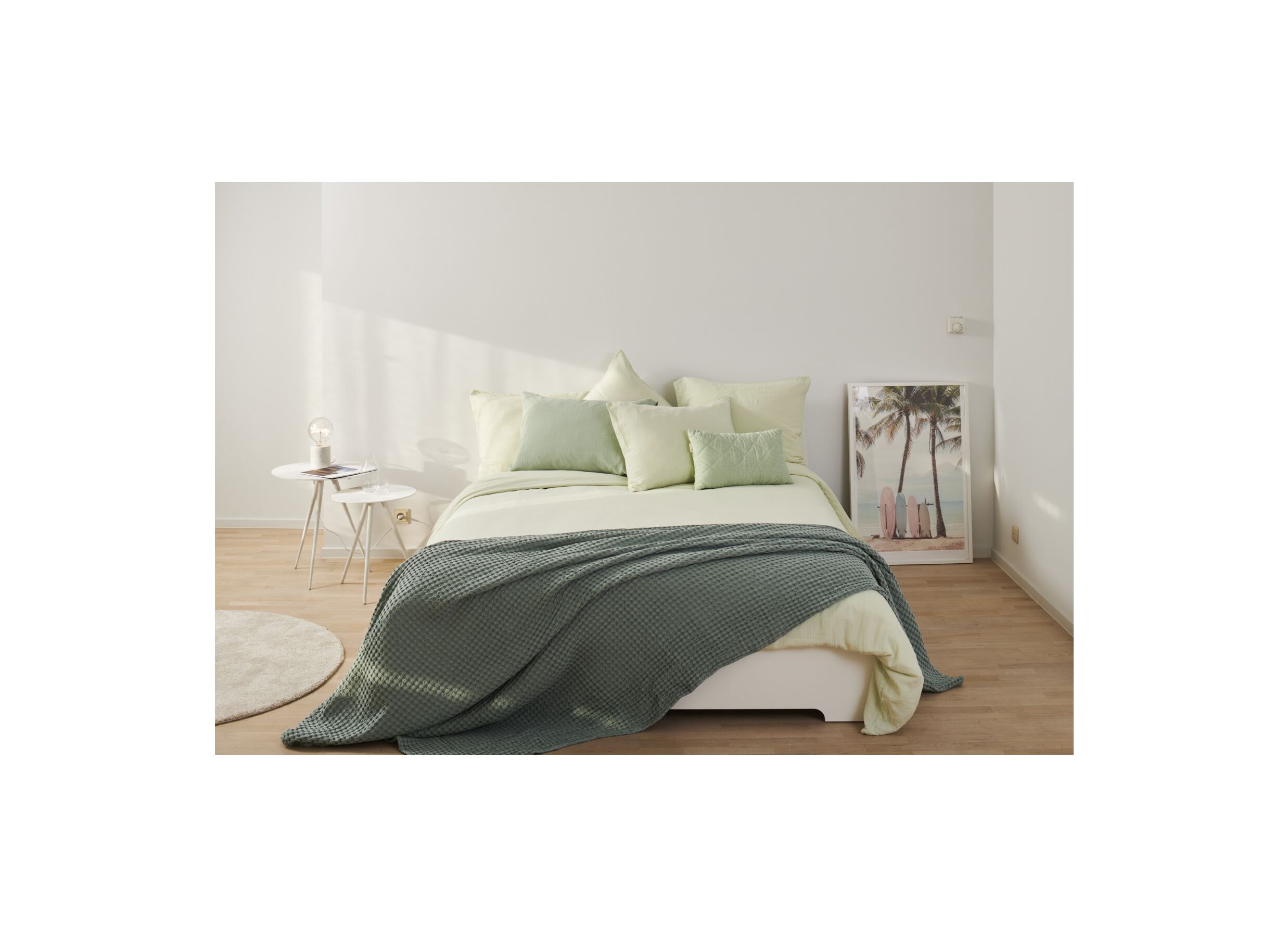 Aperçu - Housse de couette 140x200/220cm - tétra coton - vert clair