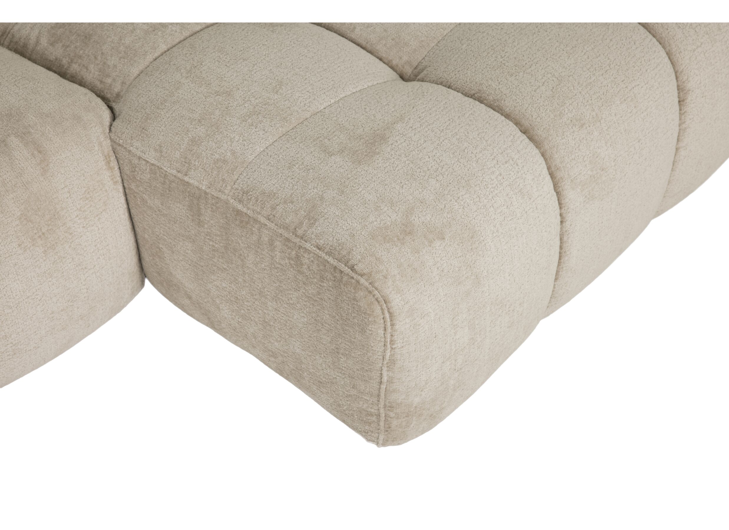 Canapé d'angle Alps 3+1 places - tissu - beige