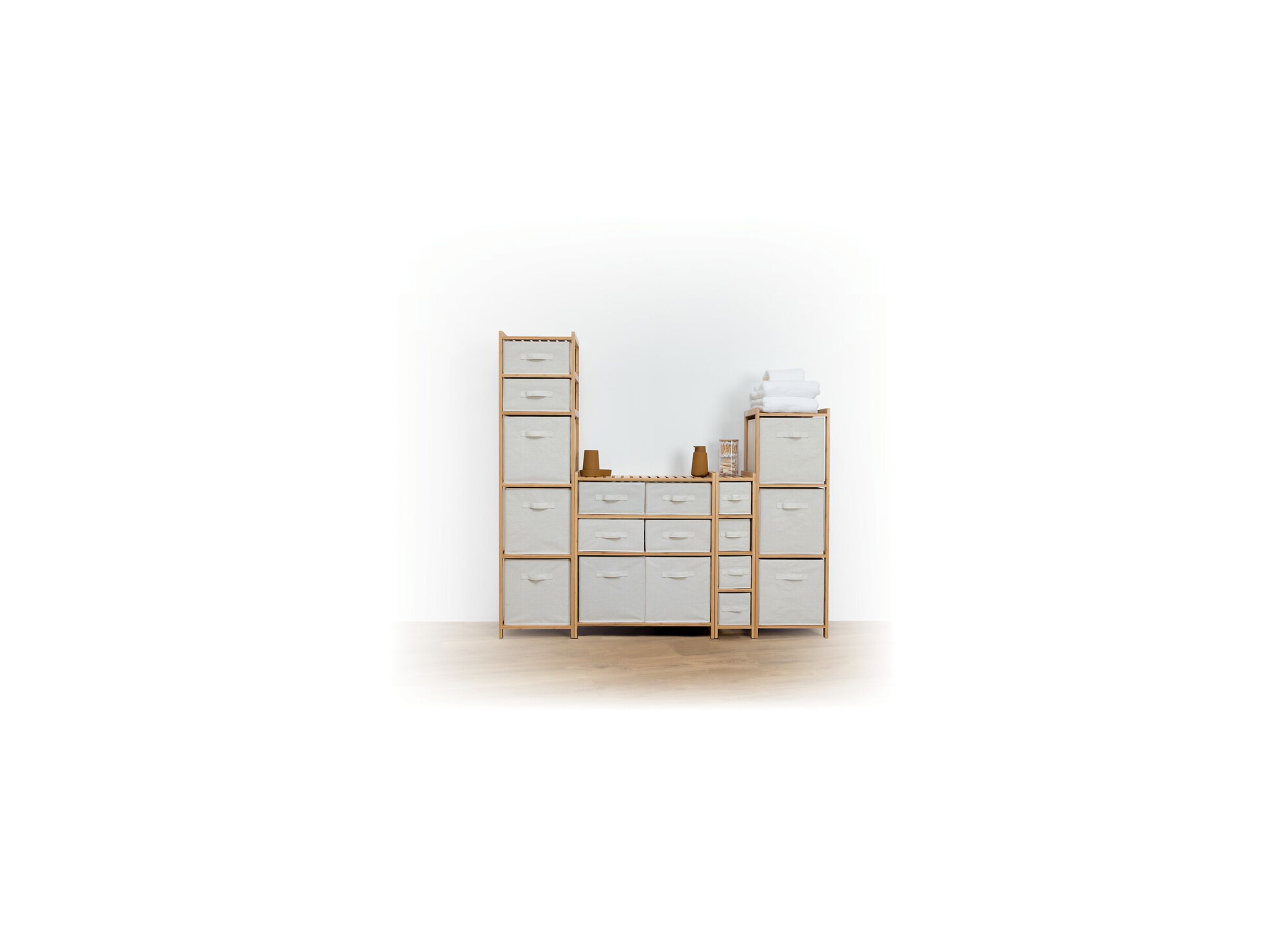 Ladekast Tidy 35x33x144,3cm - bamboe - naturel