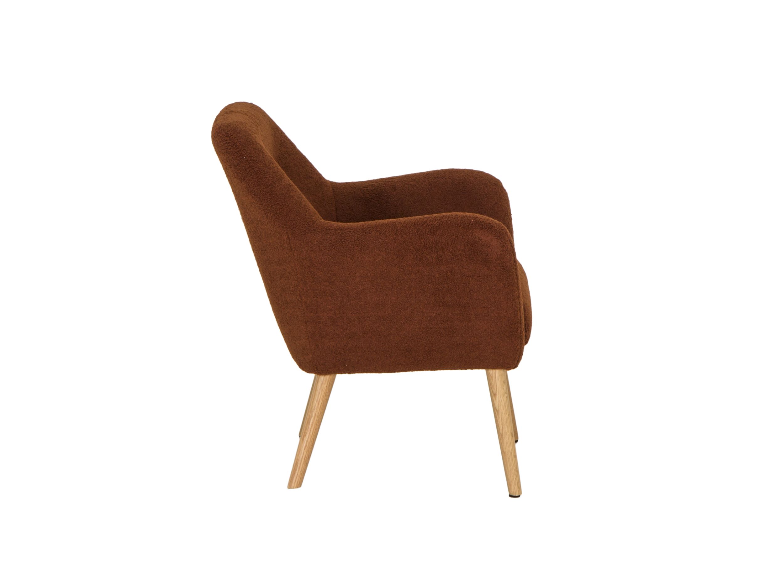 Detail - Fauteuil Pacha 70x60x82cm - bouclé - rouille