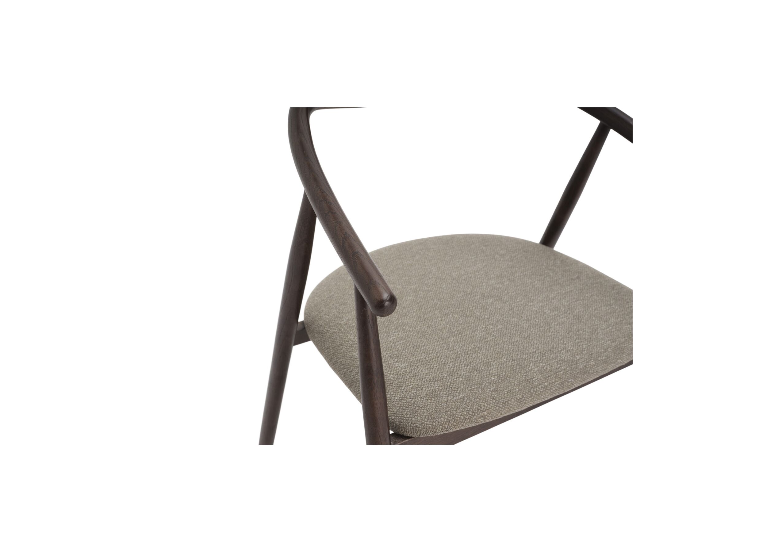 Detail - Chaise Baradine 56x55x78cm - chêne massif - brun/gris