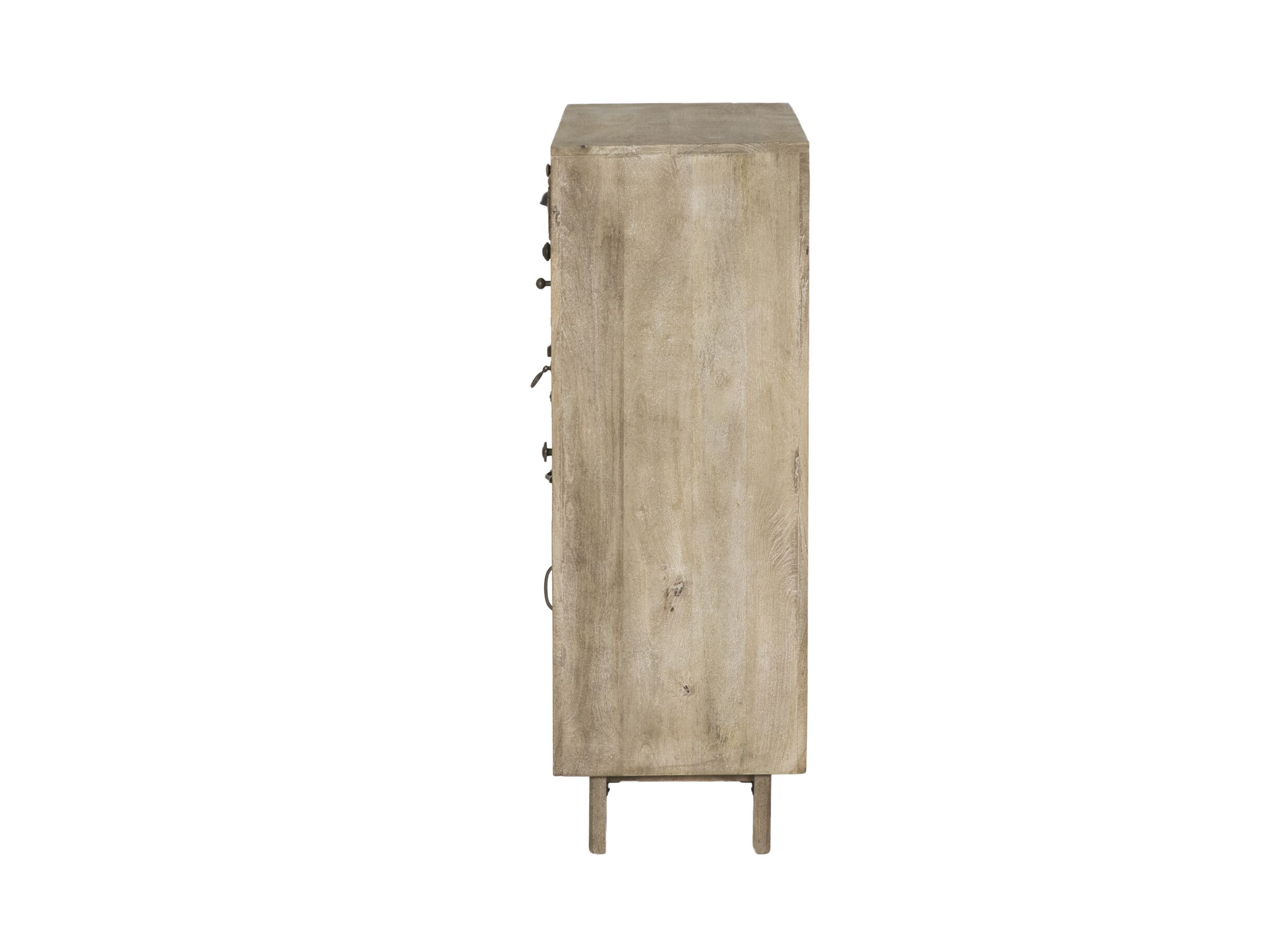 Armoire Harem 90x40x112cm - mangue massif - marron & multicolor