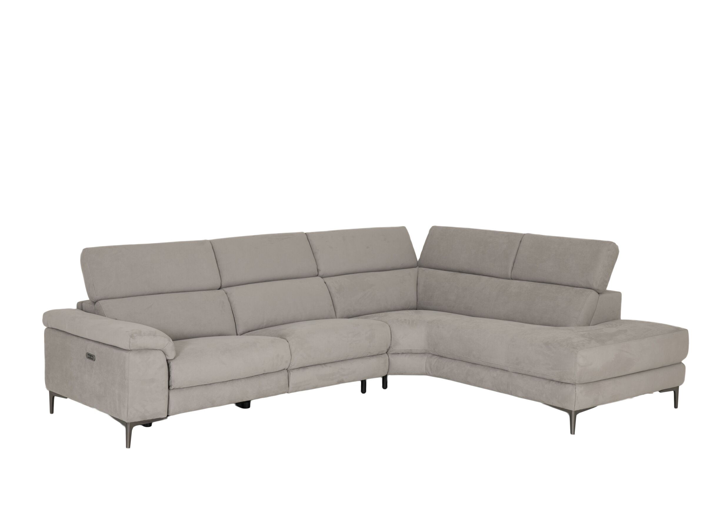 Hoeksalon Cell 295x232cm - stof - grijs met relax
