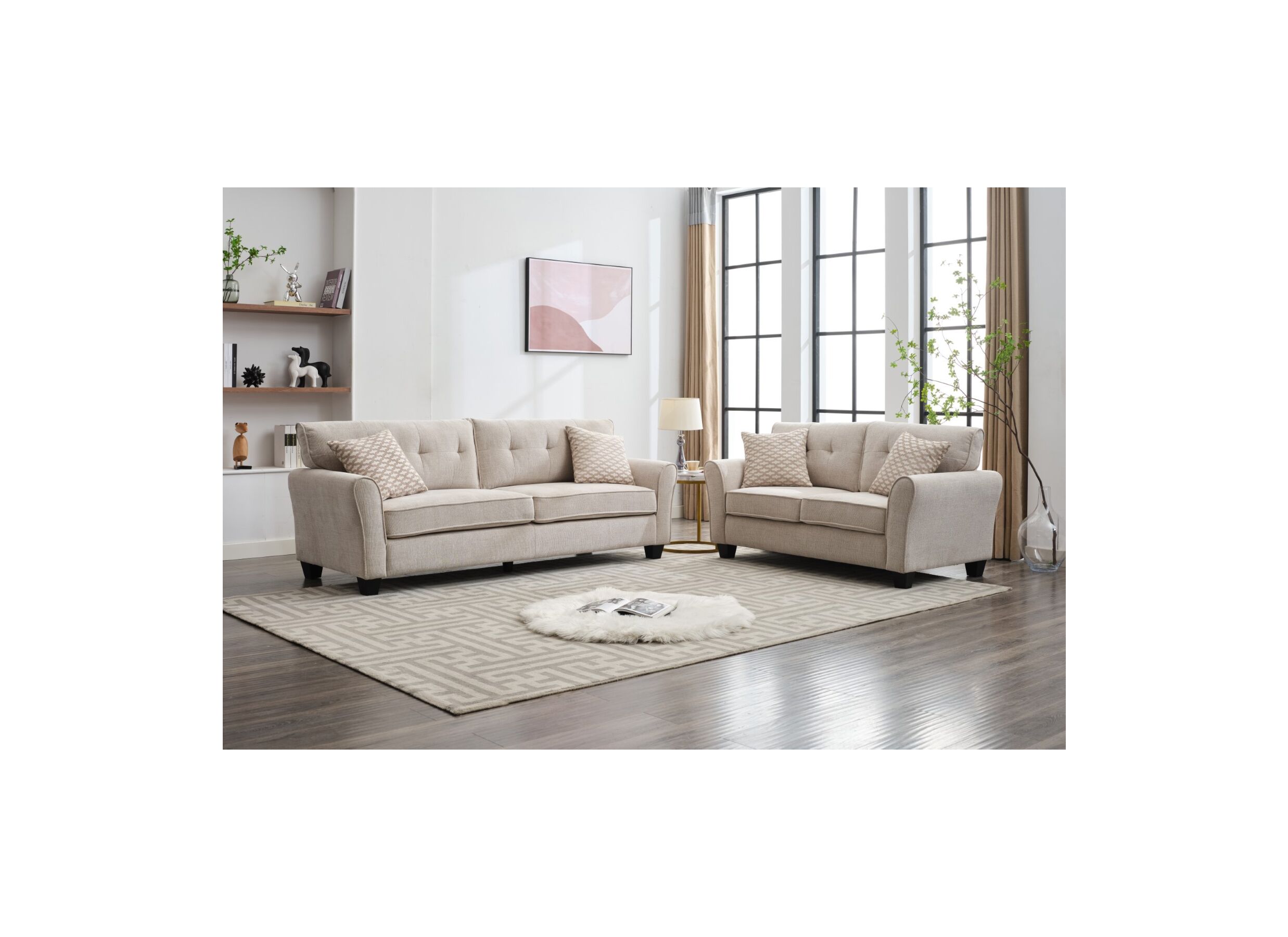 Sfeerfoto - Zetel Road 2-zit - stof - beige