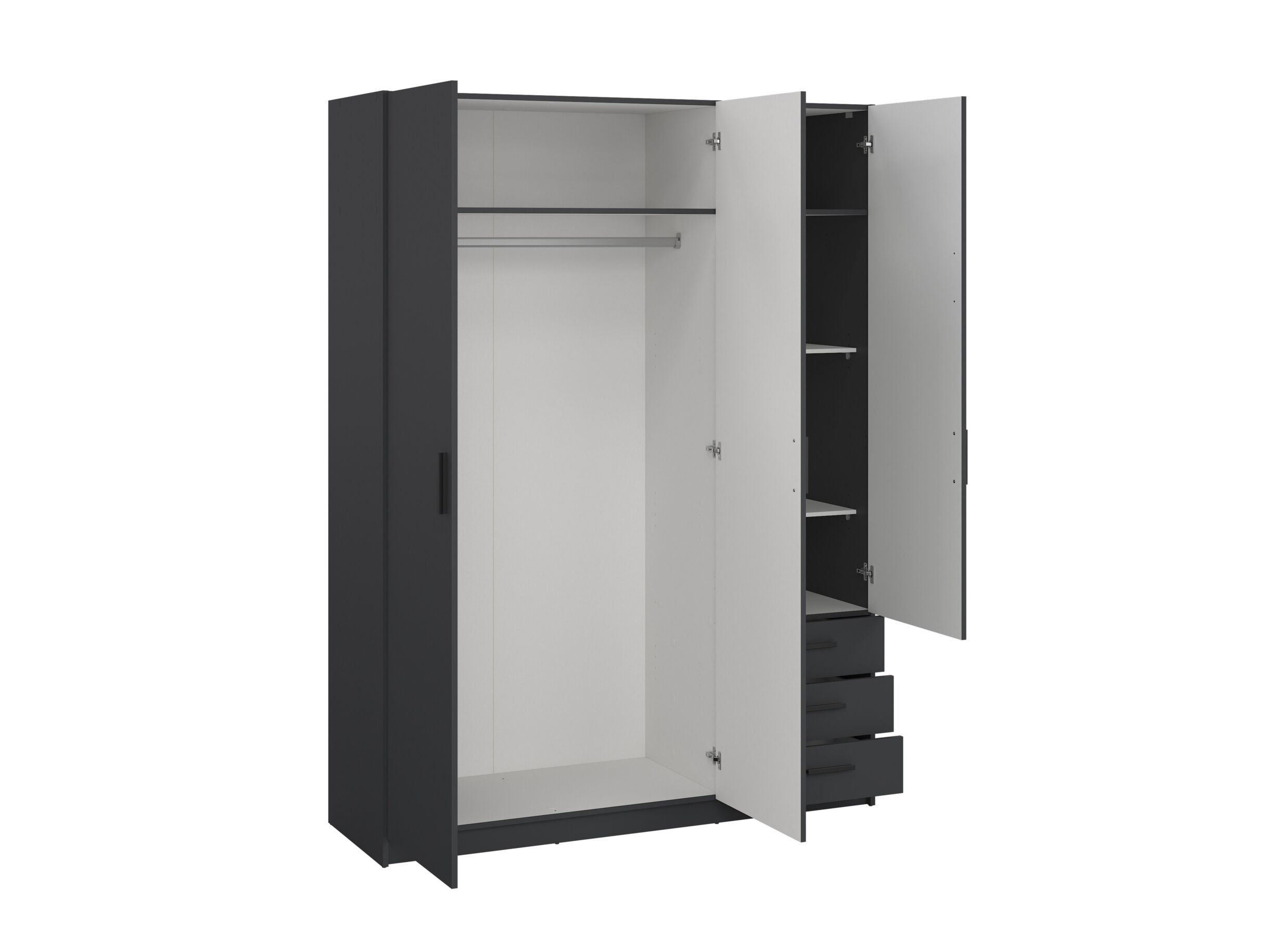 Disposition - Garde-robe Sprint 147cm - décor - gris mat